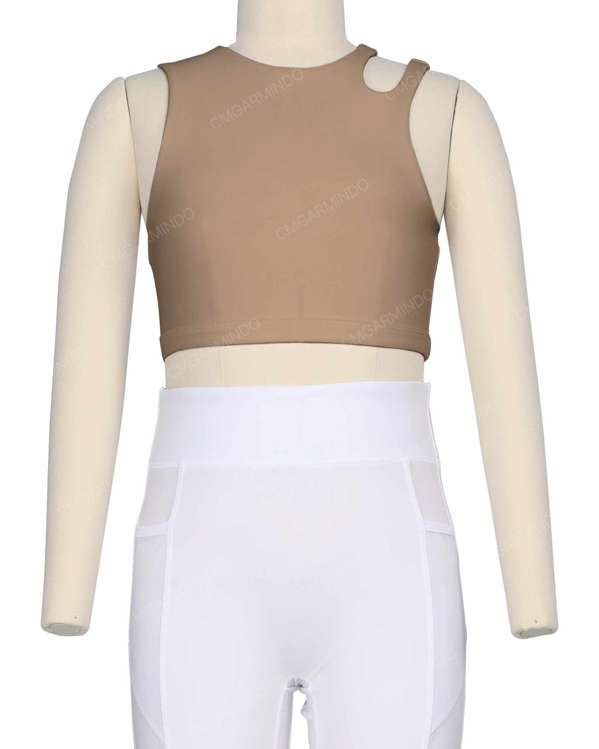 Sleeveless Shoulder Cut Out Top