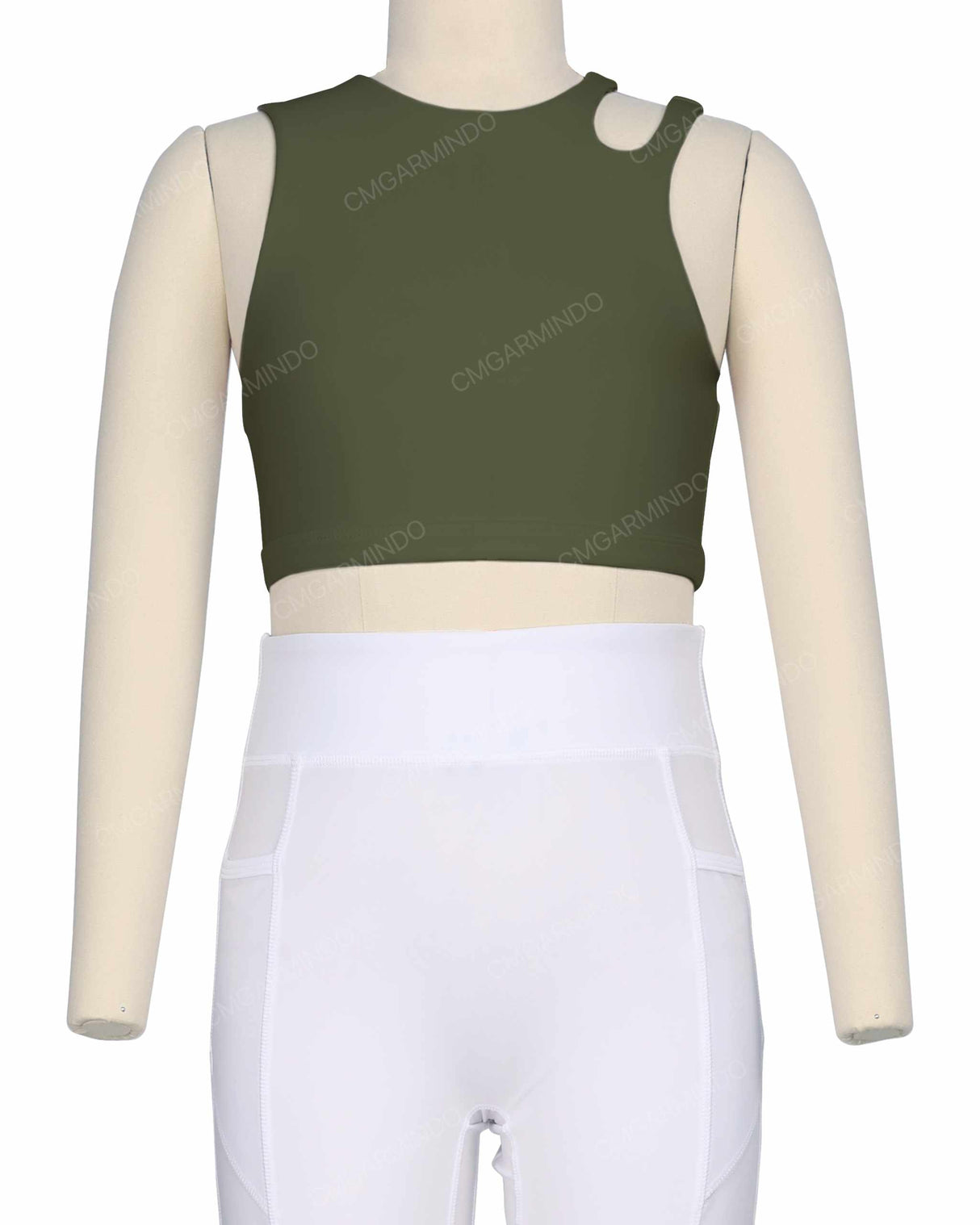 Sleeveless Shoulder Cut Out Top