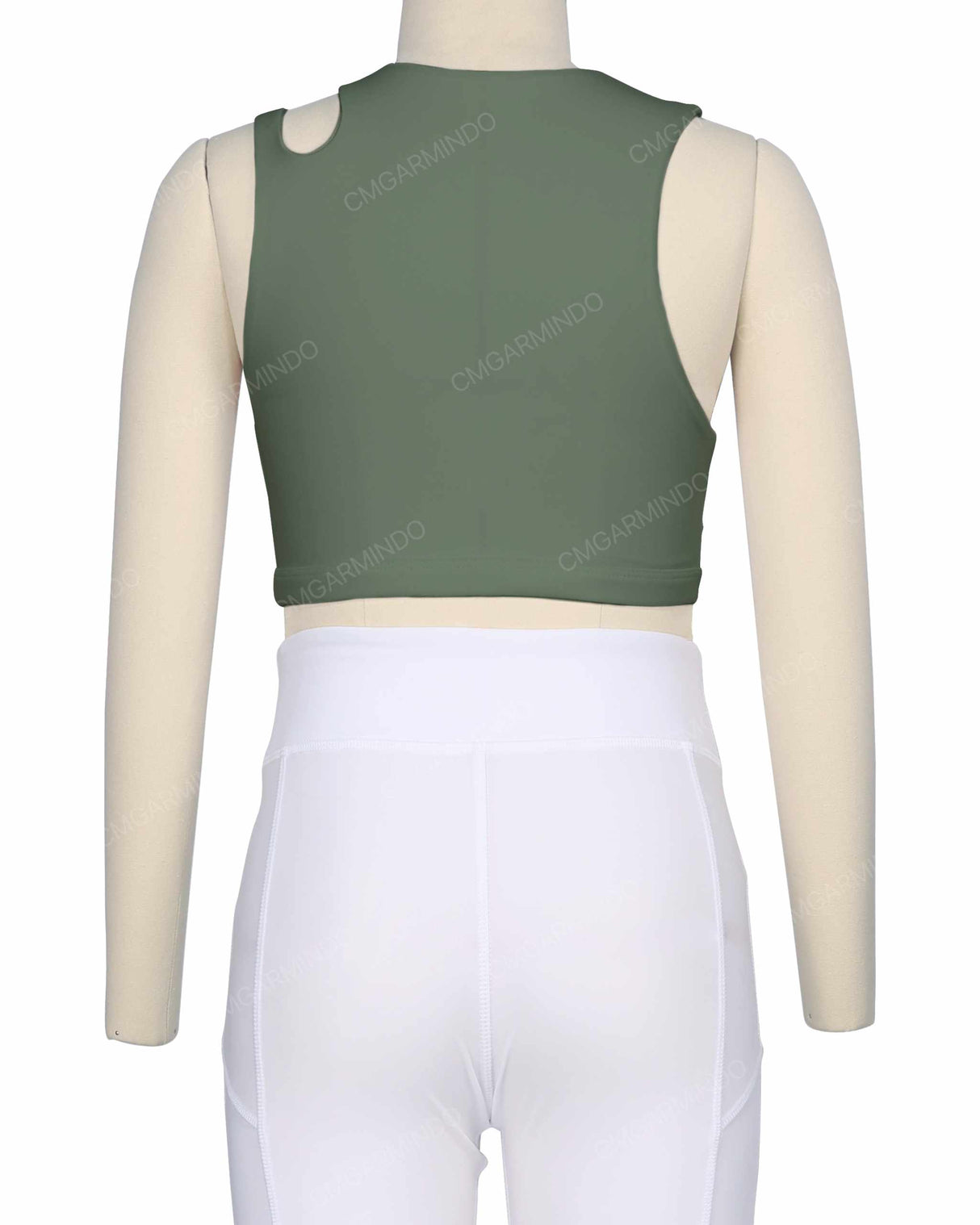 Sleeveless Shoulder Cut Out Top