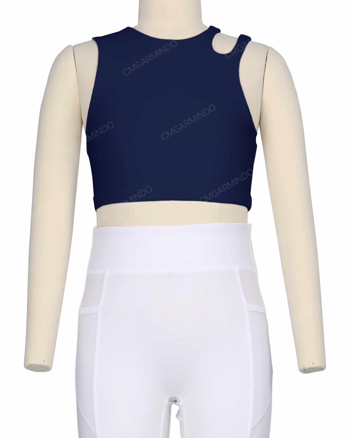Sleeveless Shoulder Cut Out Top