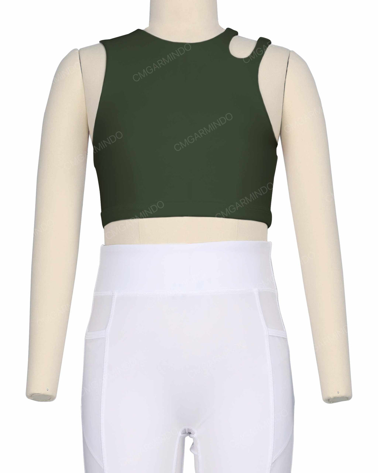 Sleeveless Shoulder Cut Out Top