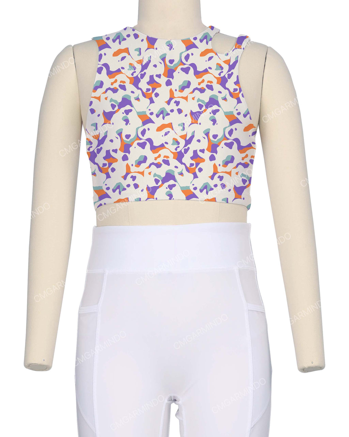 Sleeveless Shoulder Cut Out Top