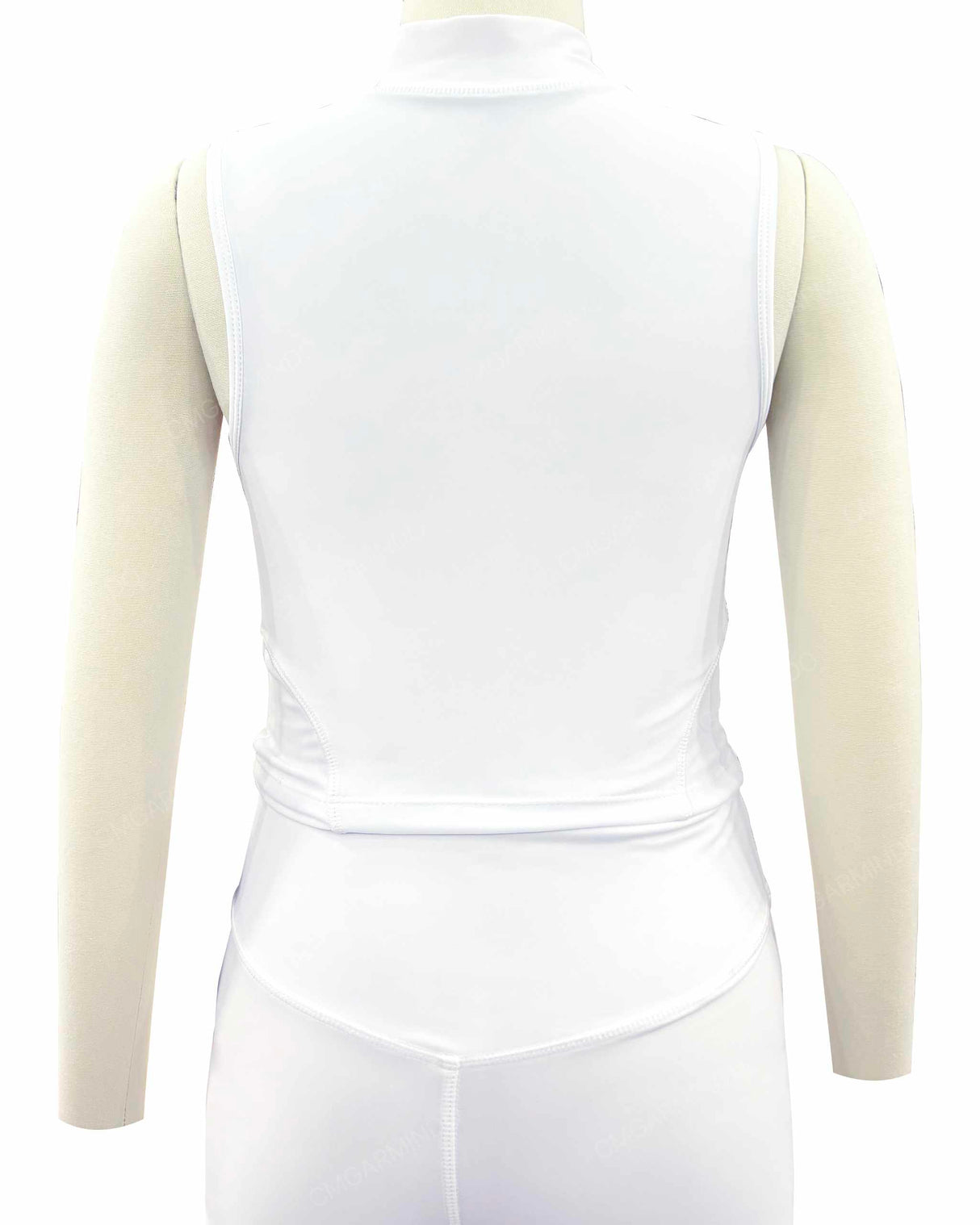 Sleeveless 1/4 Zip High Neck Crop Top
