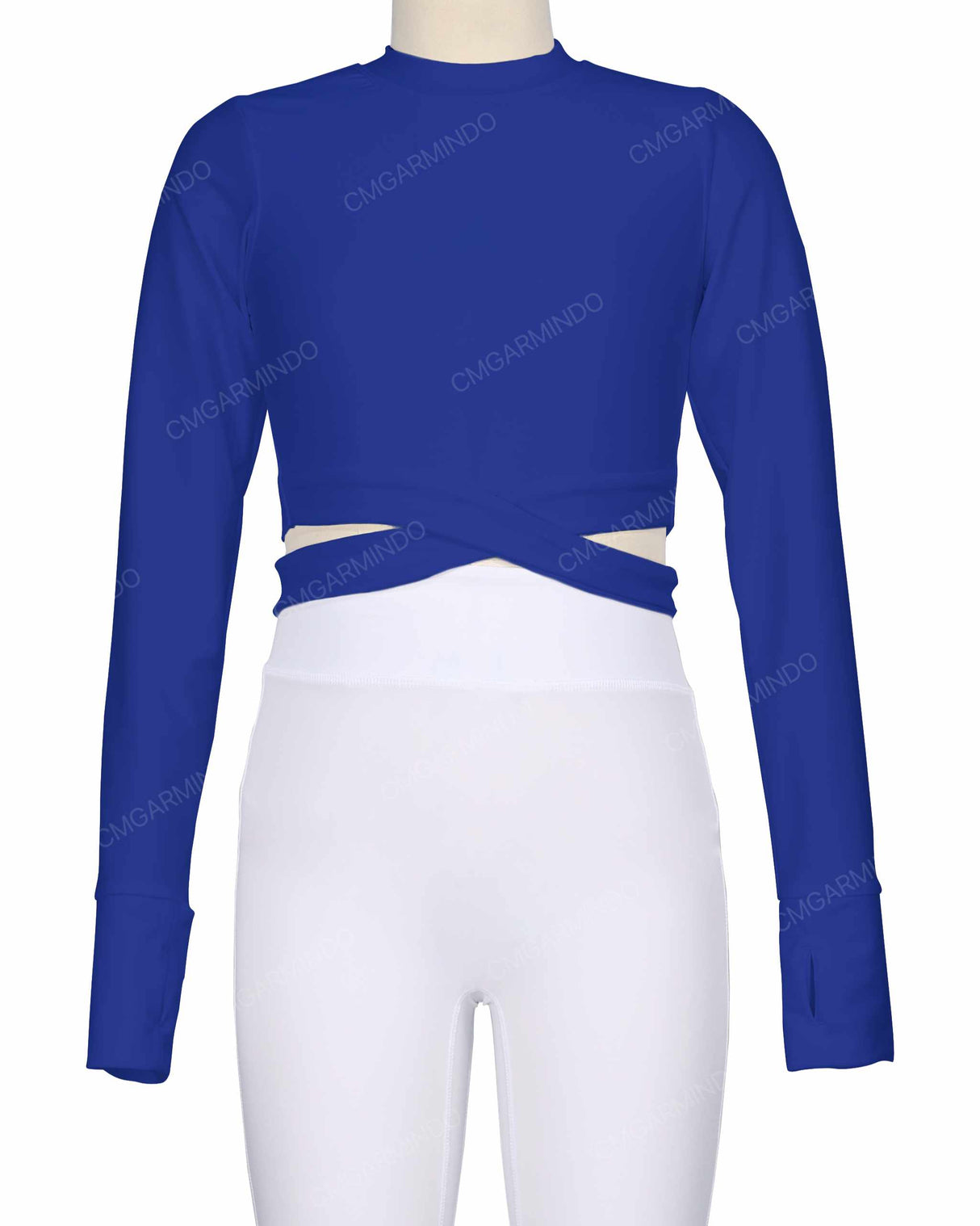 Long Sleeve Cross Waist Top