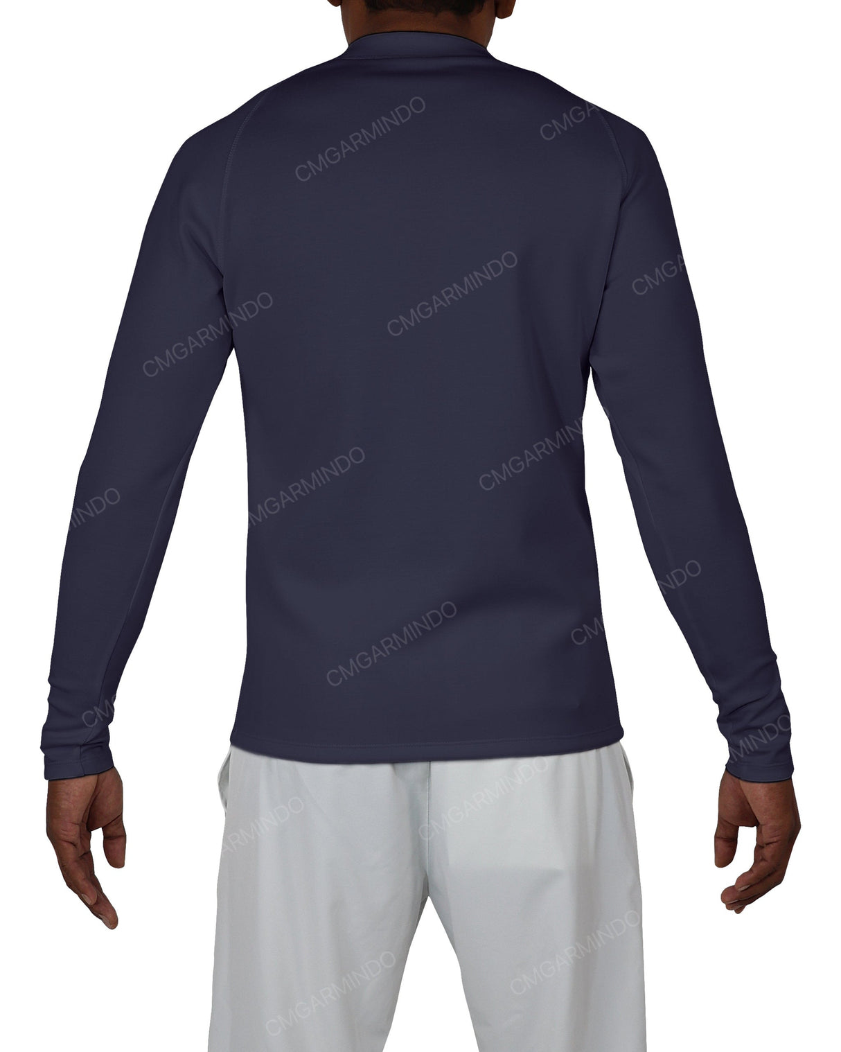 Fitted 1/4 Zip Long Sleeve Raglan T-Shirt