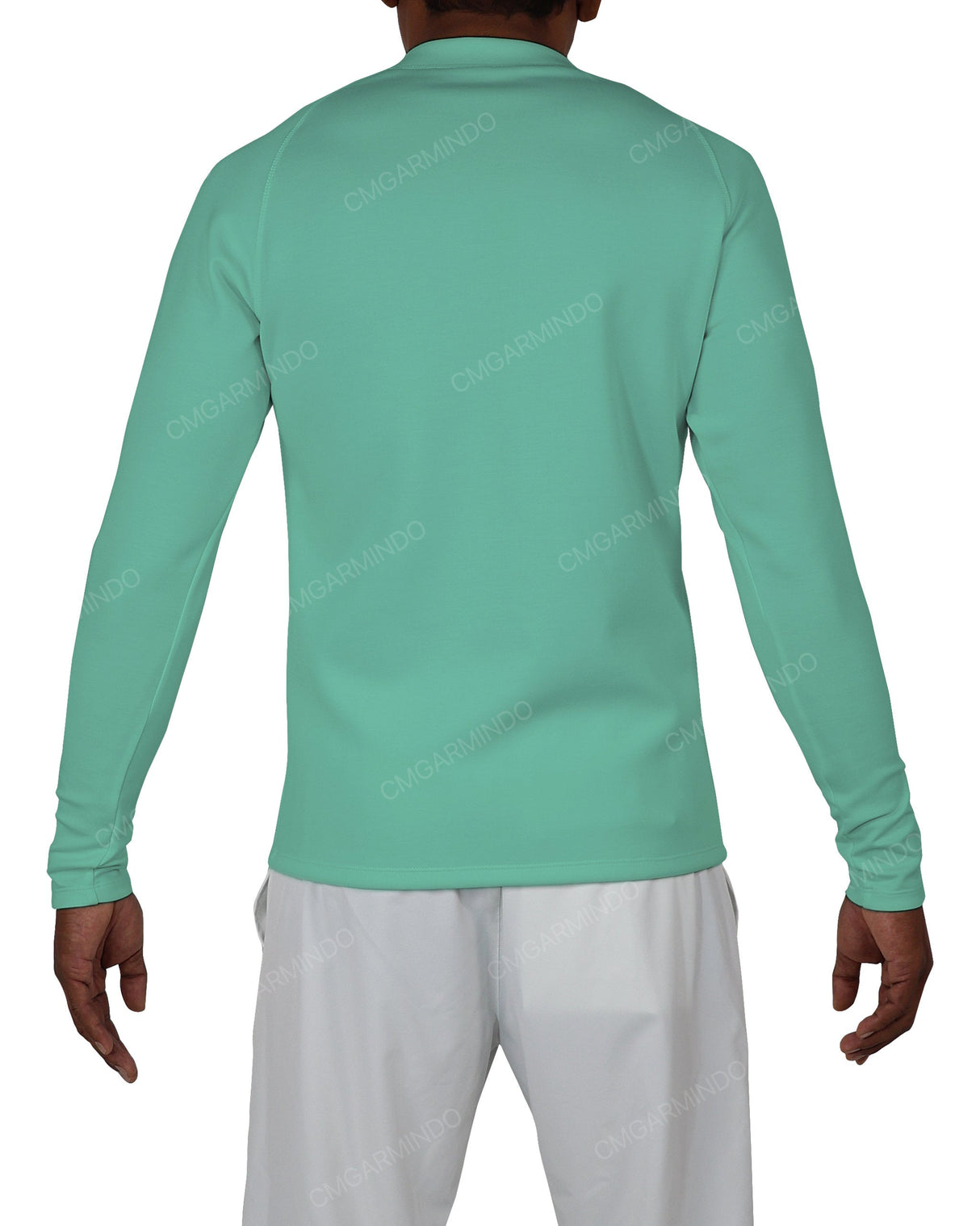 Fitted 1/4 Zip Long Sleeve Raglan T-Shirt