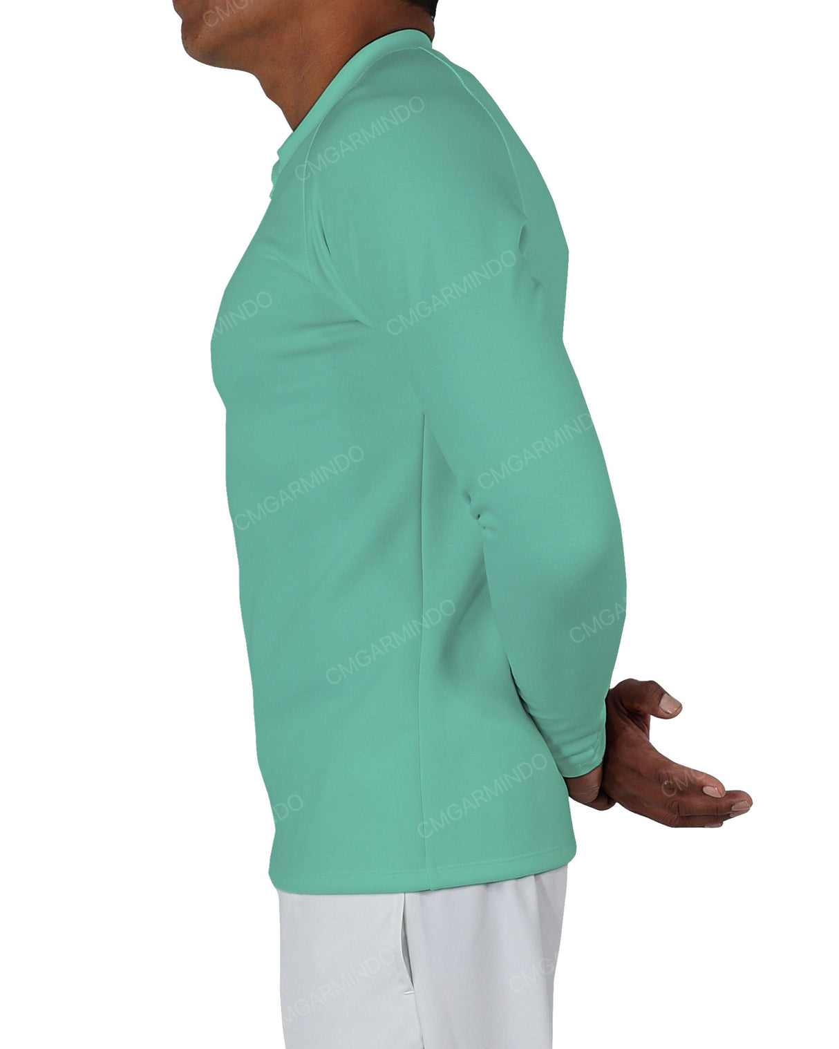 Fitted 1/4 Zip Long Sleeve Raglan T-Shirt