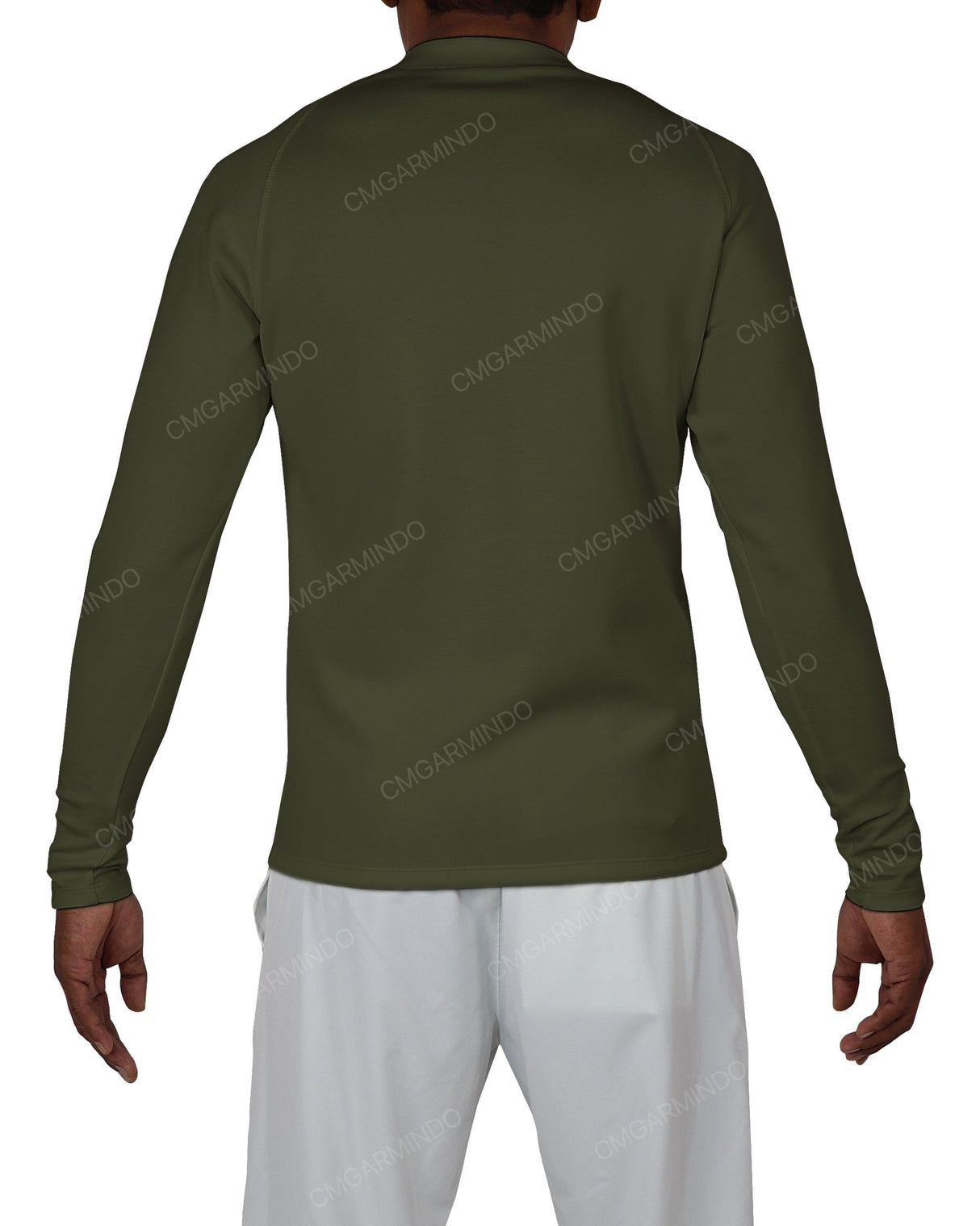 Fitted 1/4 Zip Long Sleeve Raglan T-Shirt