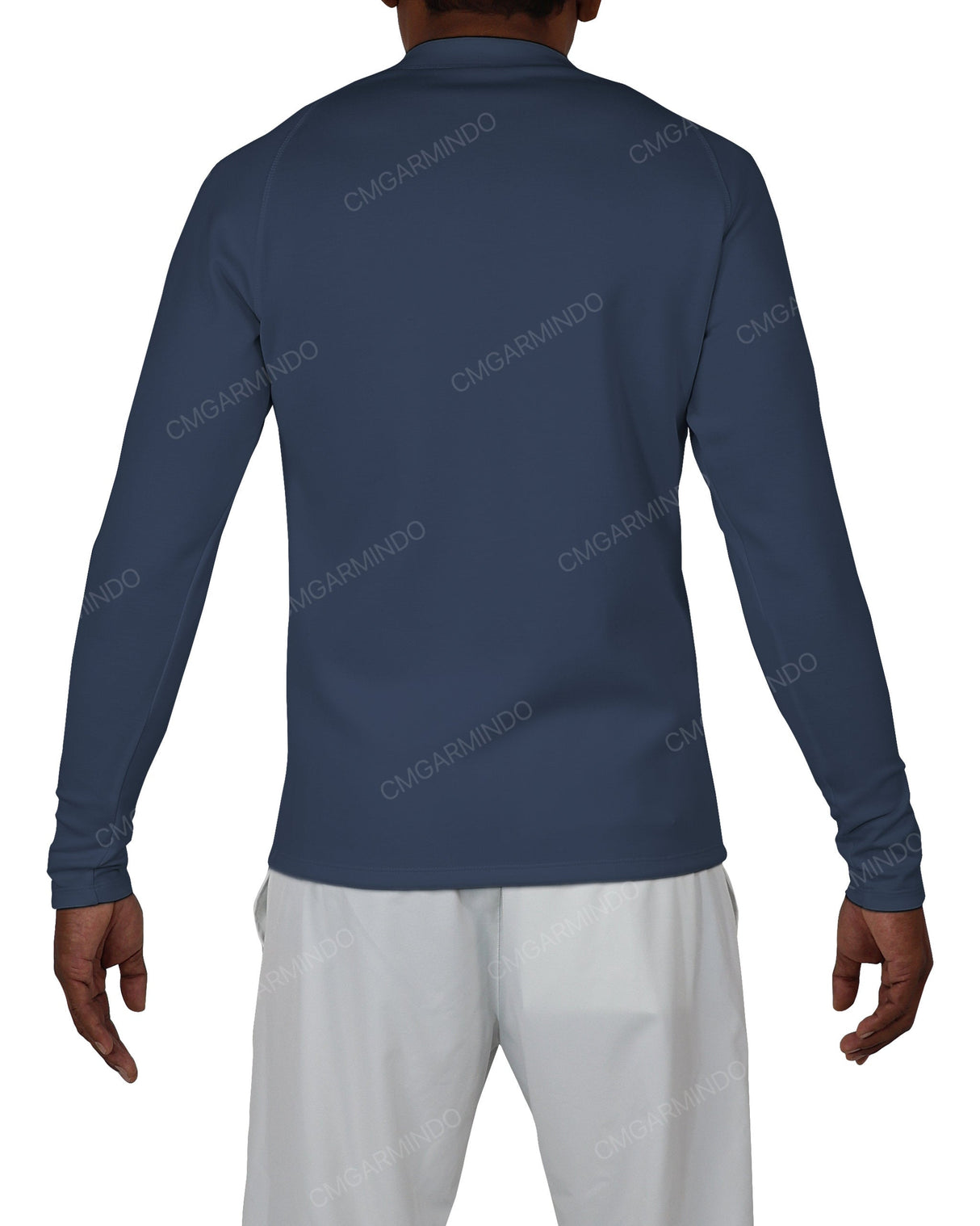 Fitted 1/4 Zip Long Sleeve Raglan T-Shirt