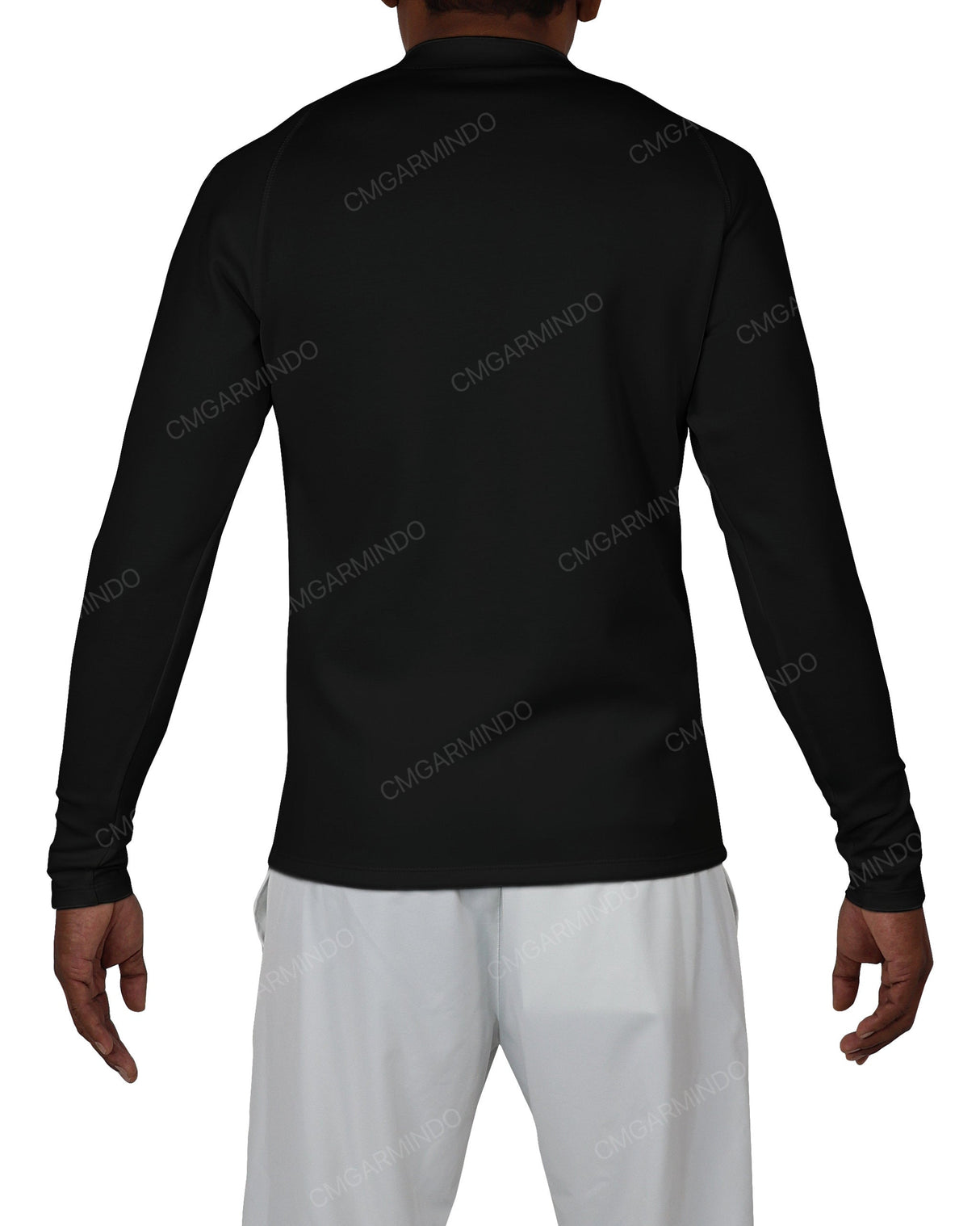 Fitted 1/4 Zip Long Sleeve Raglan T-Shirt