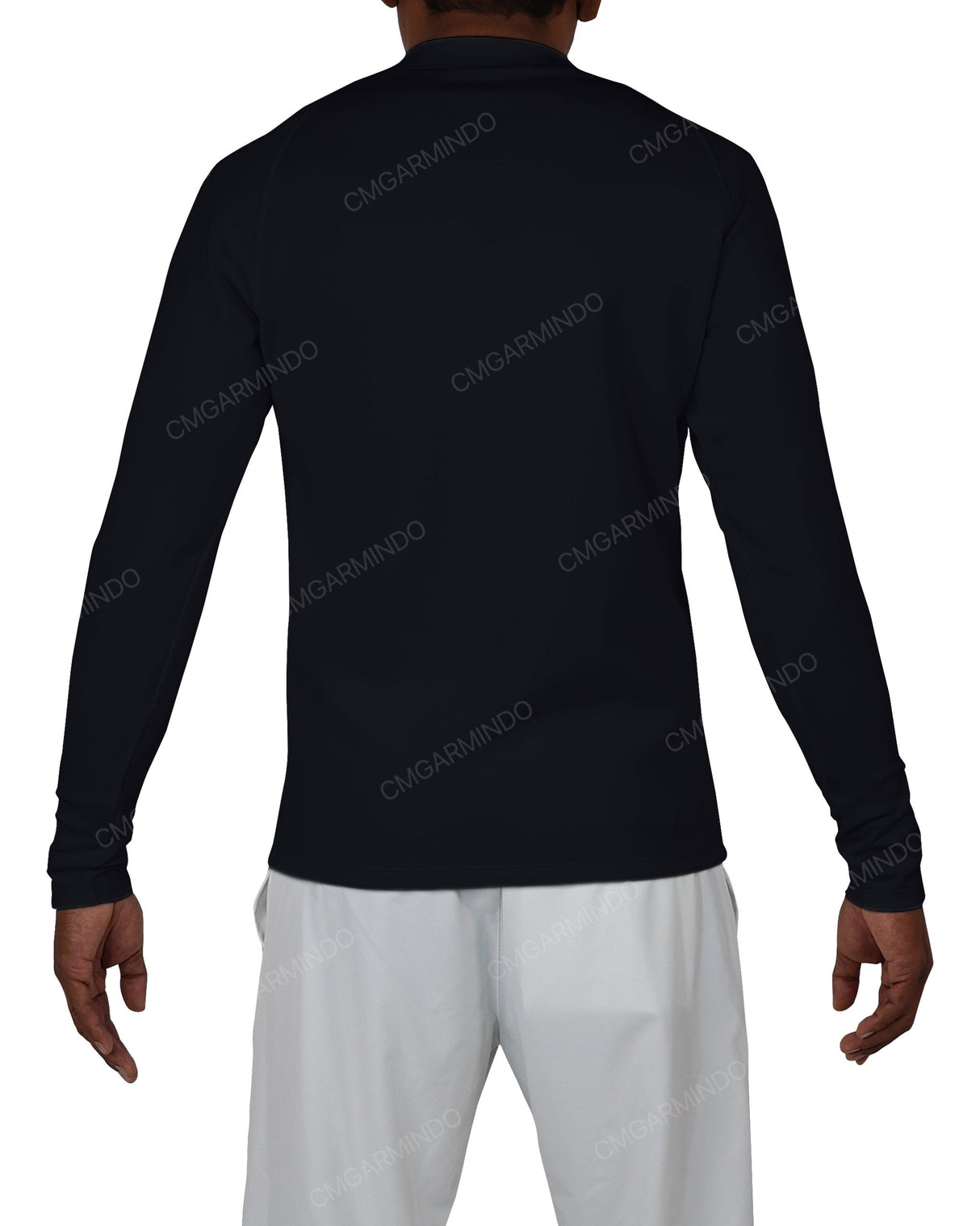 Fitted 1/4 Zip Long Sleeve Raglan T-Shirt