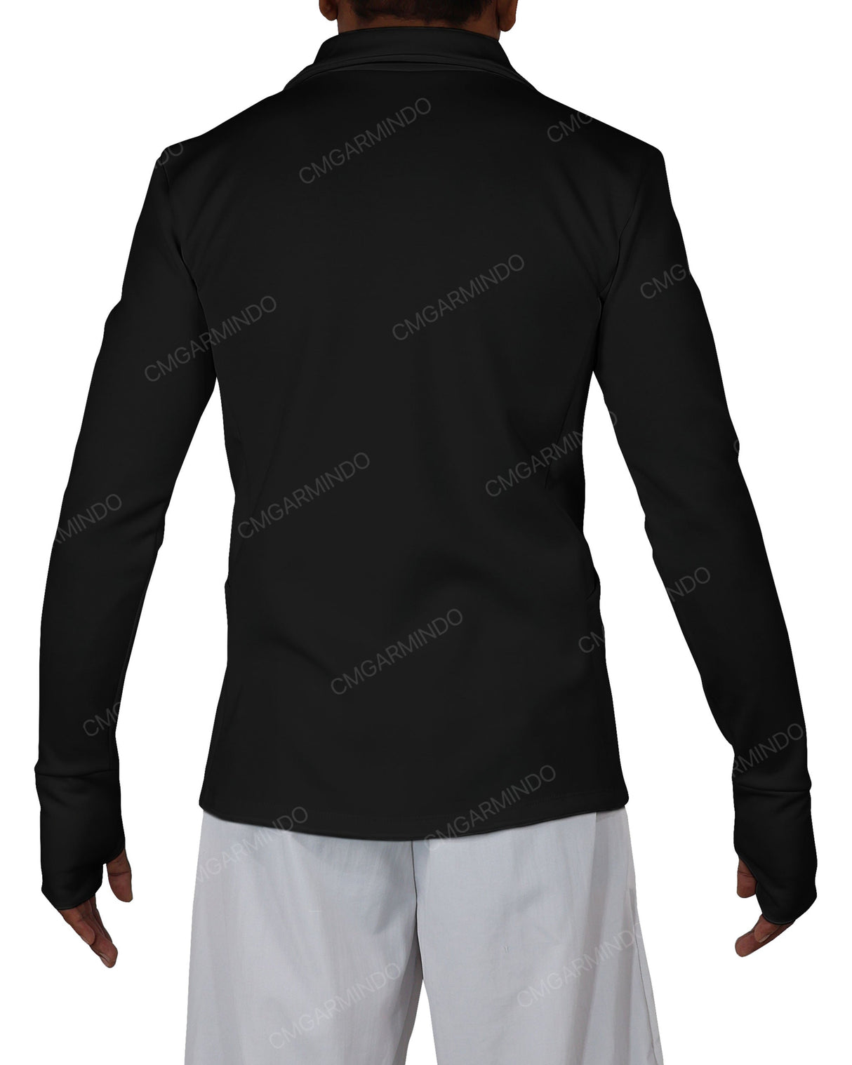 High Neck Long Sleeve Zip Up Top
