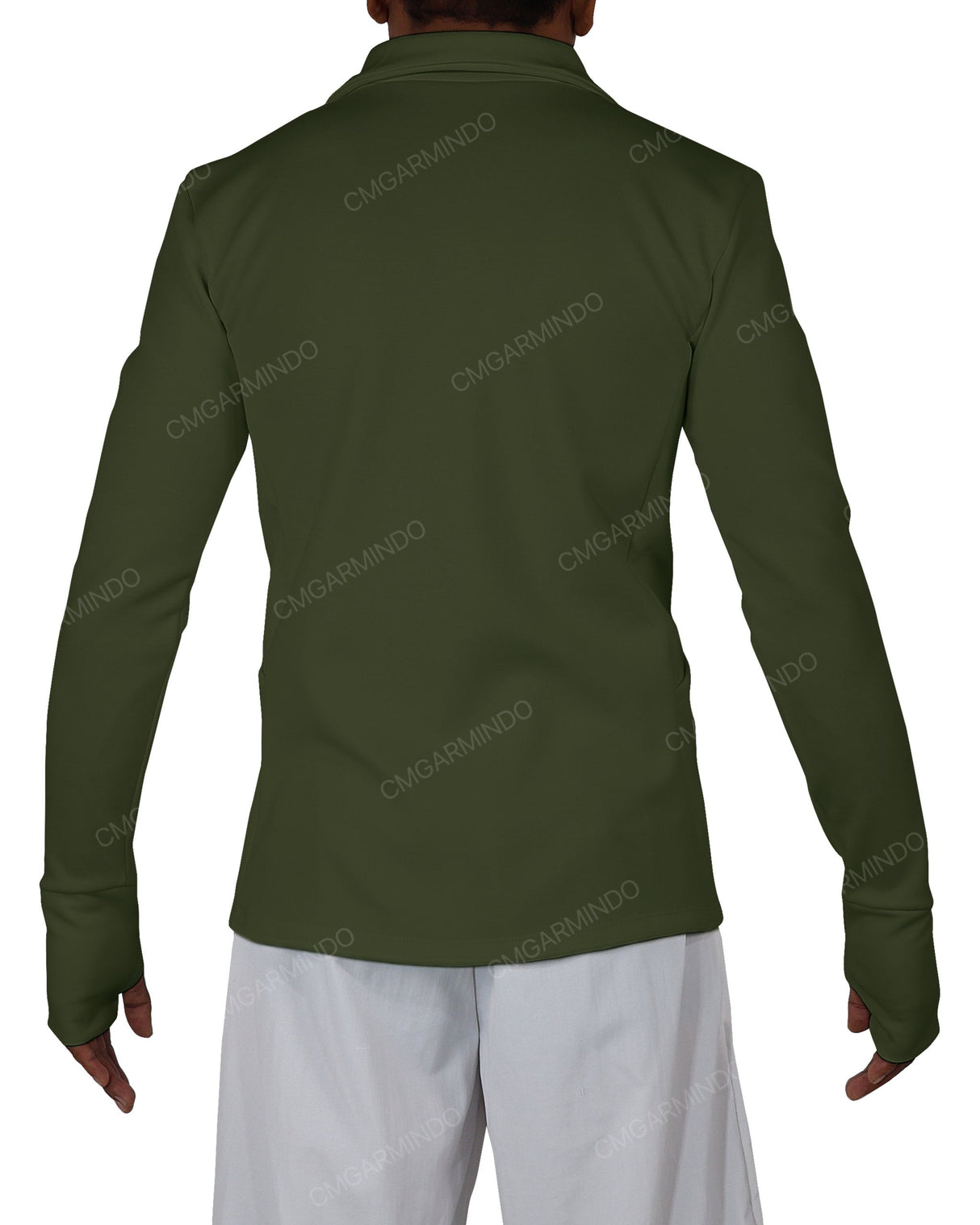 High Neck Long Sleeve Zip Up Top