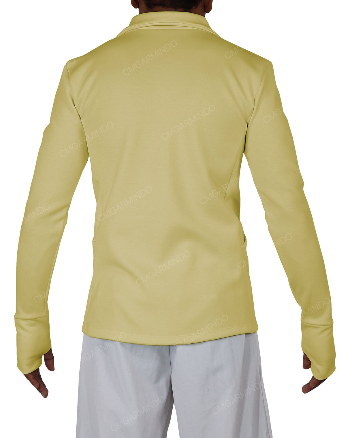 High Neck Long Sleeve Zip Up Top