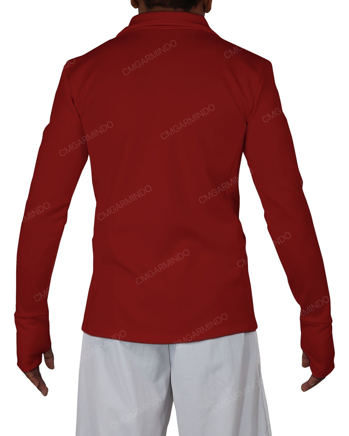 High Neck Long Sleeve Zip Up Top