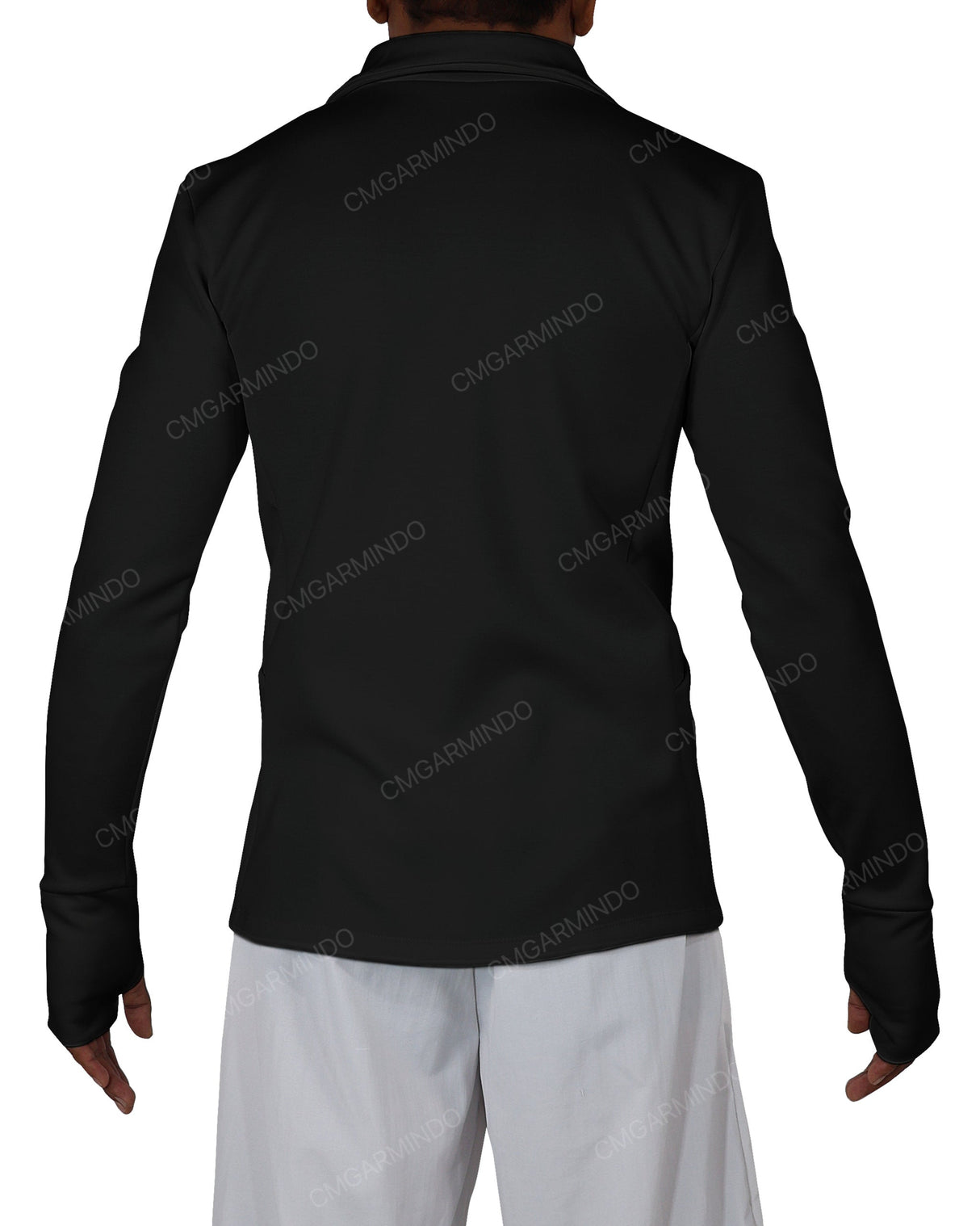 High Neck Long Sleeve Zip Up Top
