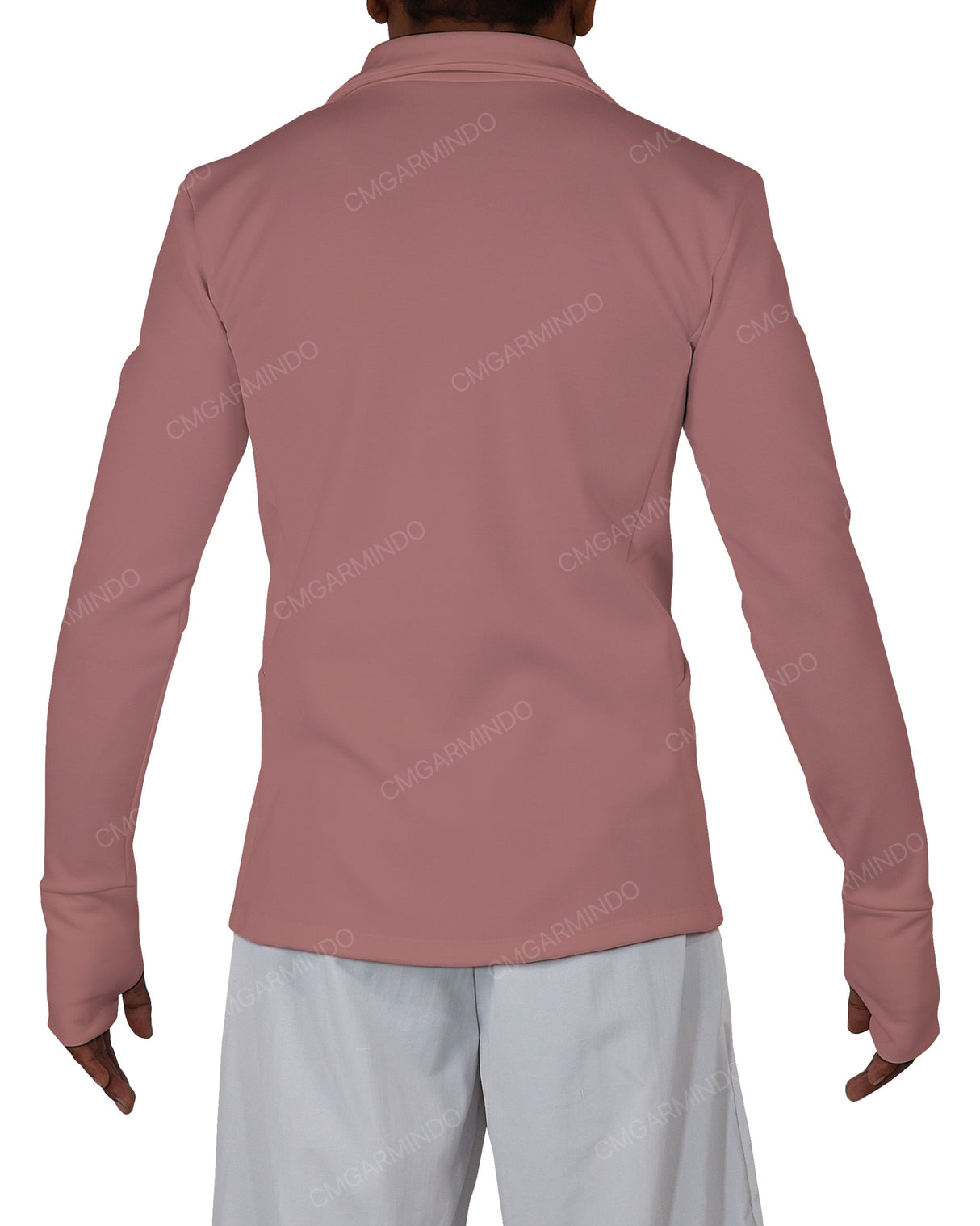 High Neck Long Sleeve Zip Up Top