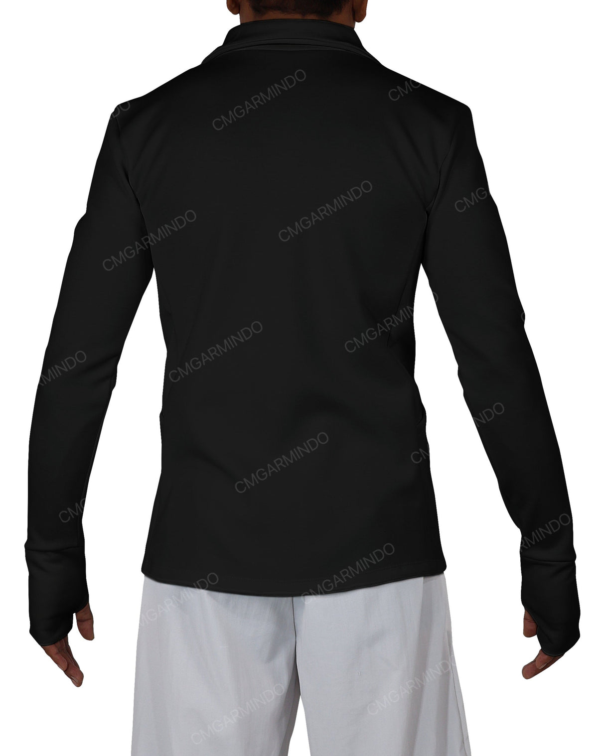 High Neck Long Sleeve Zip Up Top