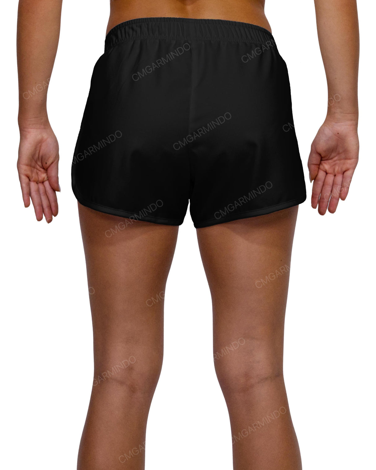 Elastic Waist Dolphin Hem Shorts