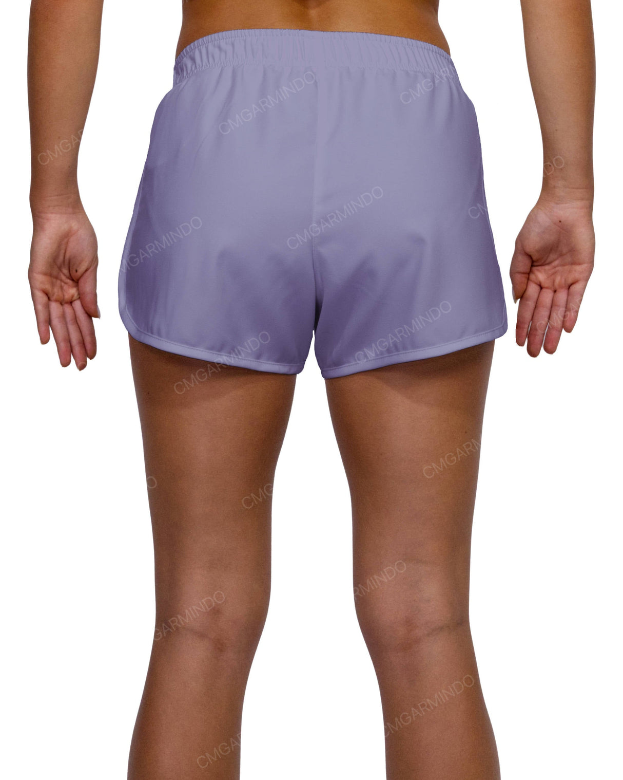 Elastic Waist Dolphin Hem Shorts