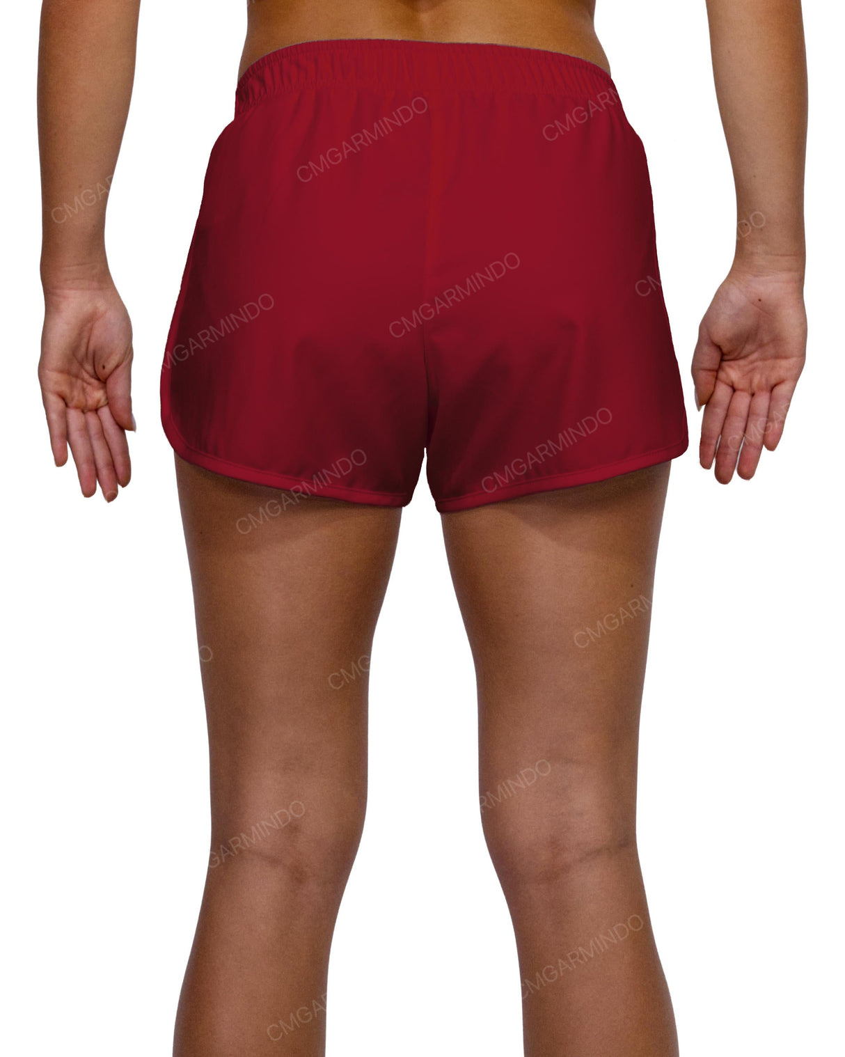 Elastic Waist Dolphin Hem Shorts