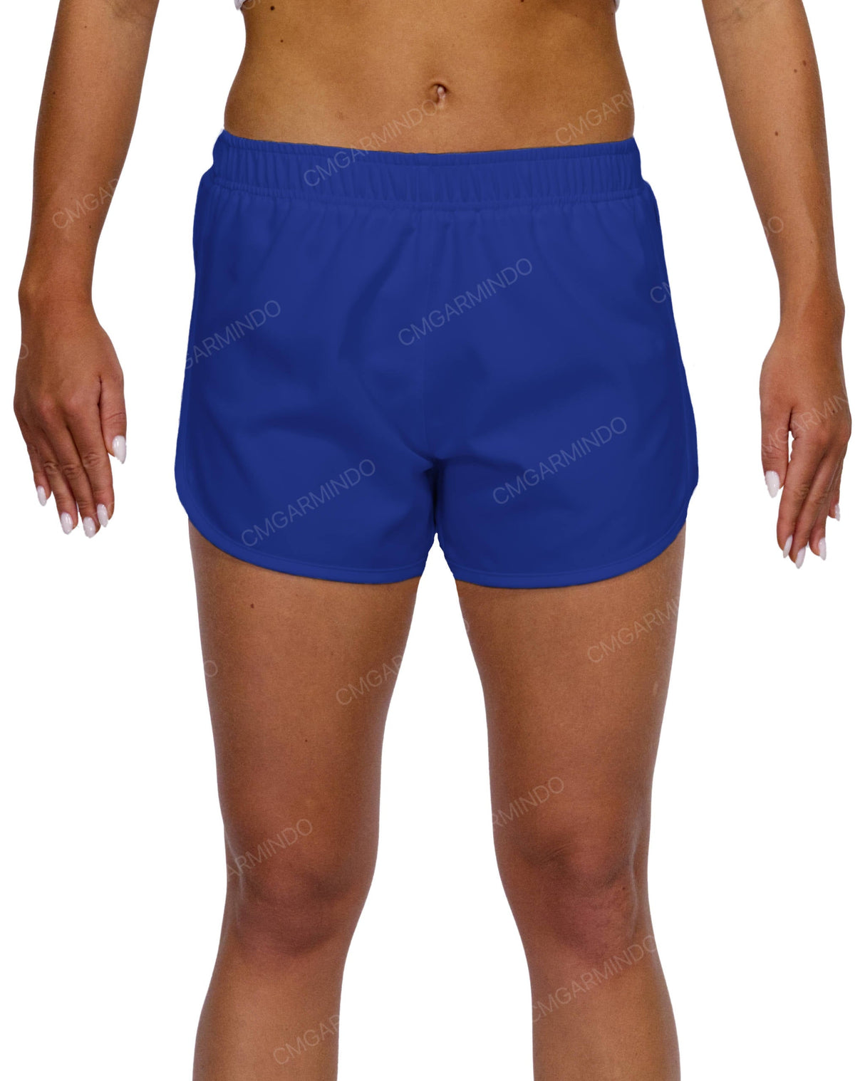 Elastic Waist Dolphin Hem Shorts
