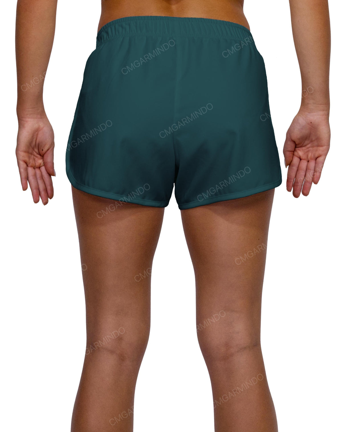 Elastic Waist Dolphin Hem Shorts