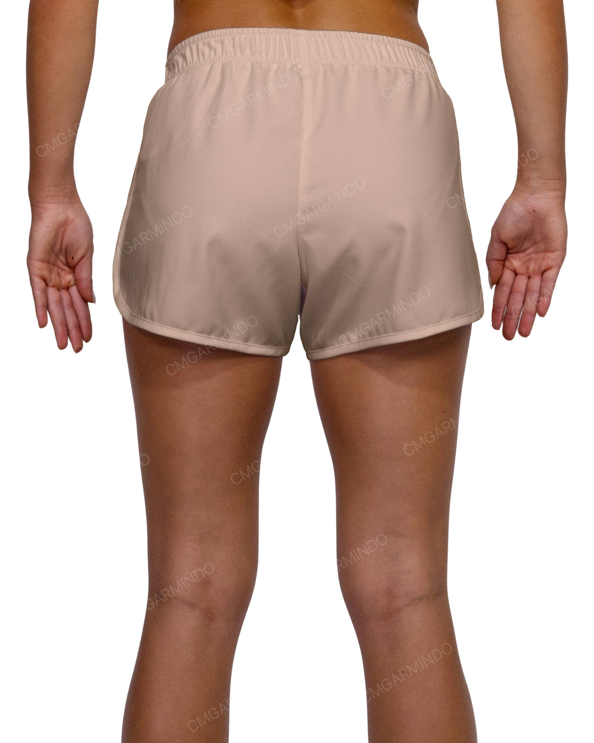 Elastic Waist Dolphin Hem Shorts