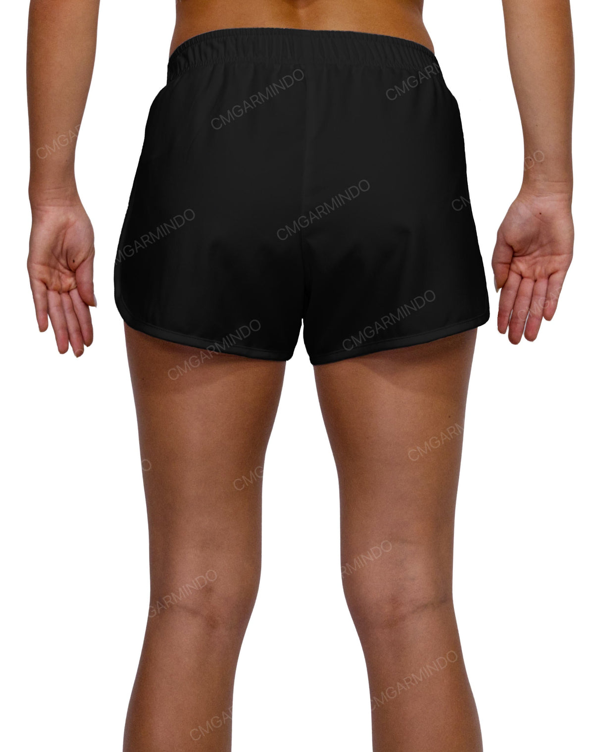 Elastic Waist Dolphin Hem Shorts