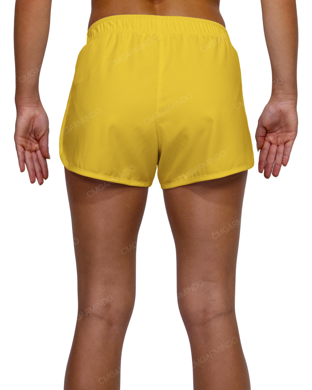 Elastic Waist Dolphin Hem Shorts