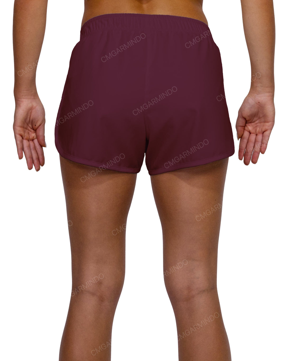Elastic Waist Dolphin Hem Shorts