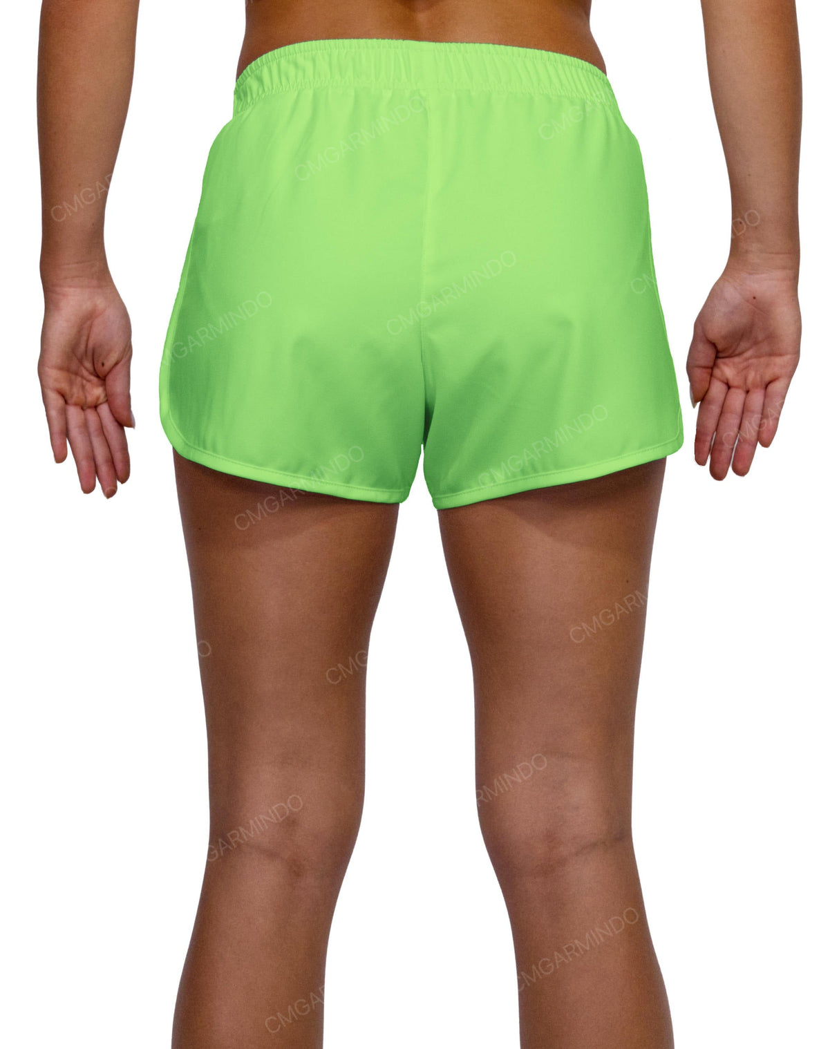 Elastic Waist Dolphin Hem Shorts