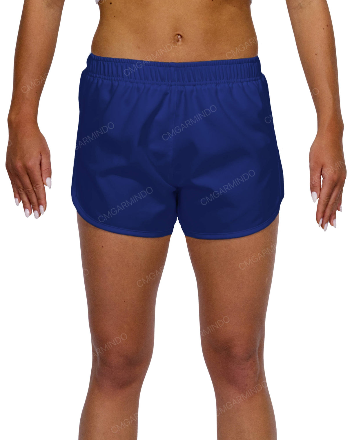 Elastic Waist Dolphin Hem Shorts