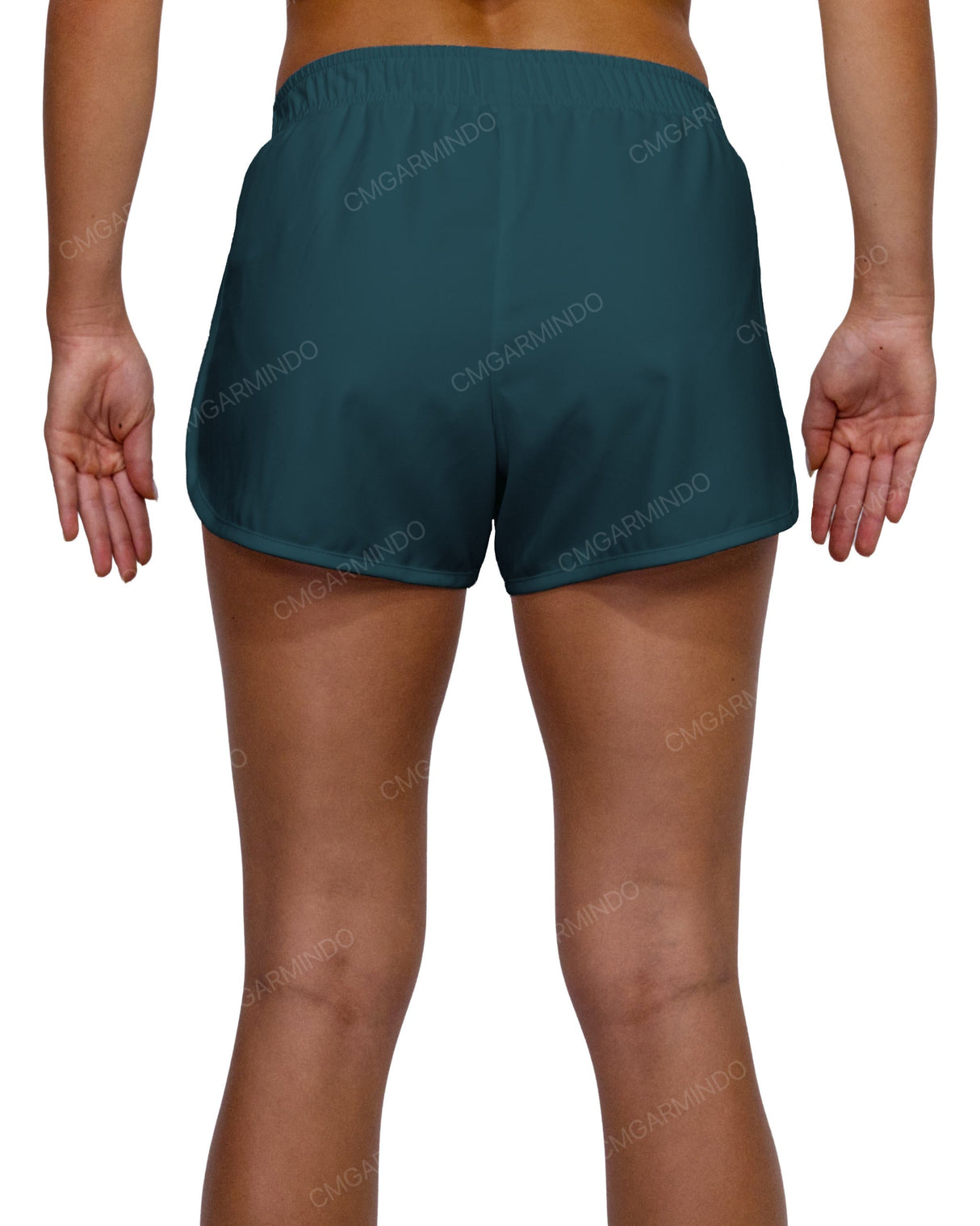 Elastic Waist Dolphin Hem Shorts