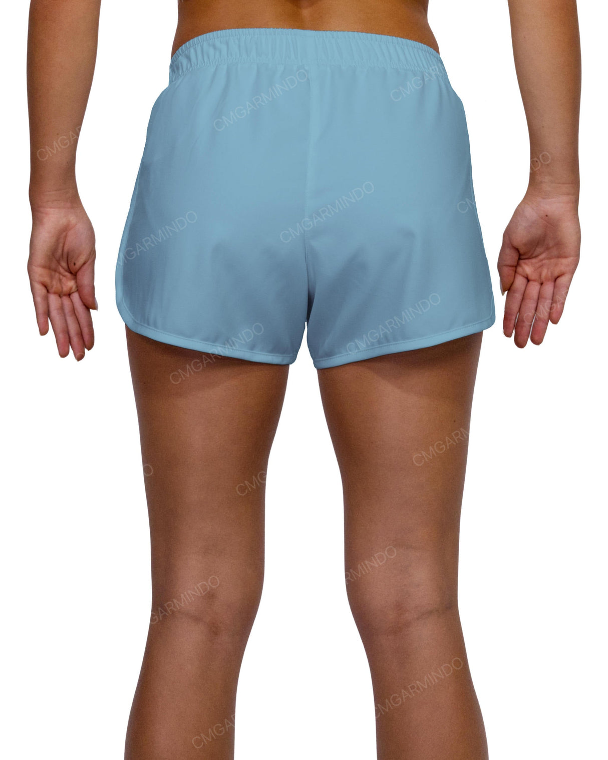 Elastic Waist Dolphin Hem Shorts