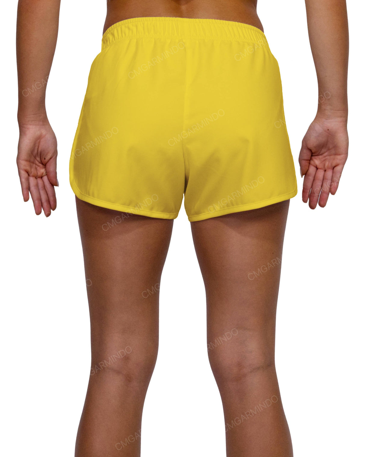 Elastic Waist Dolphin Hem Shorts