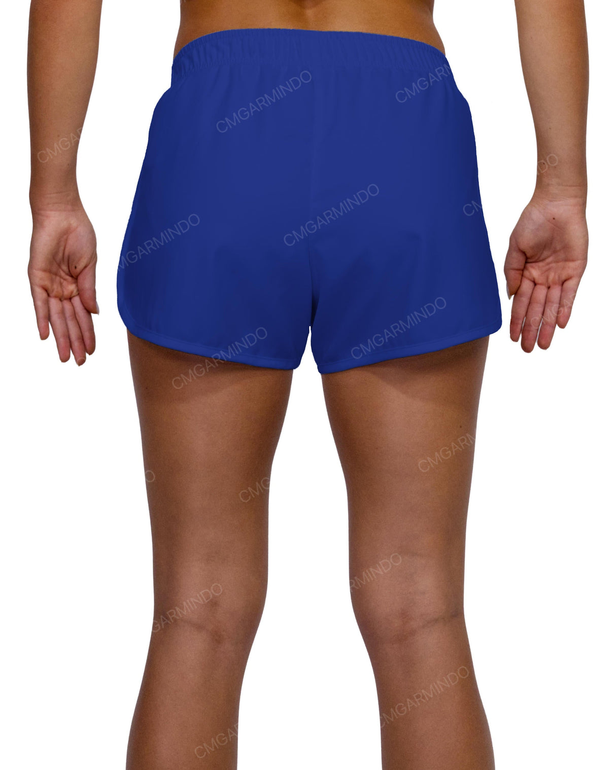 Elastic Waist Dolphin Hem Shorts