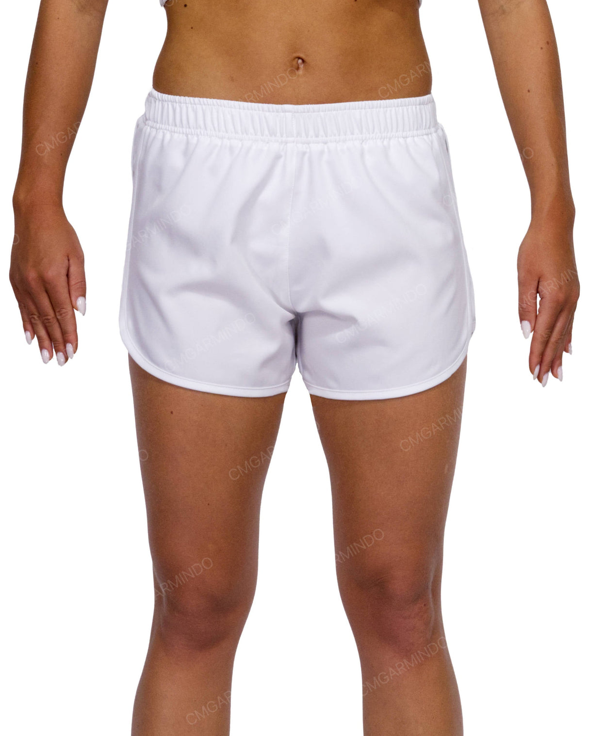 Elastic Waist Dolphin Hem Shorts