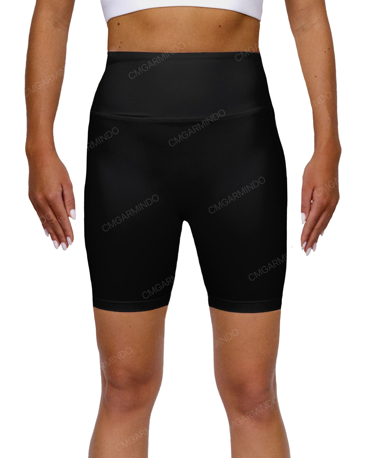 High Rise Deep V-Back Shorts