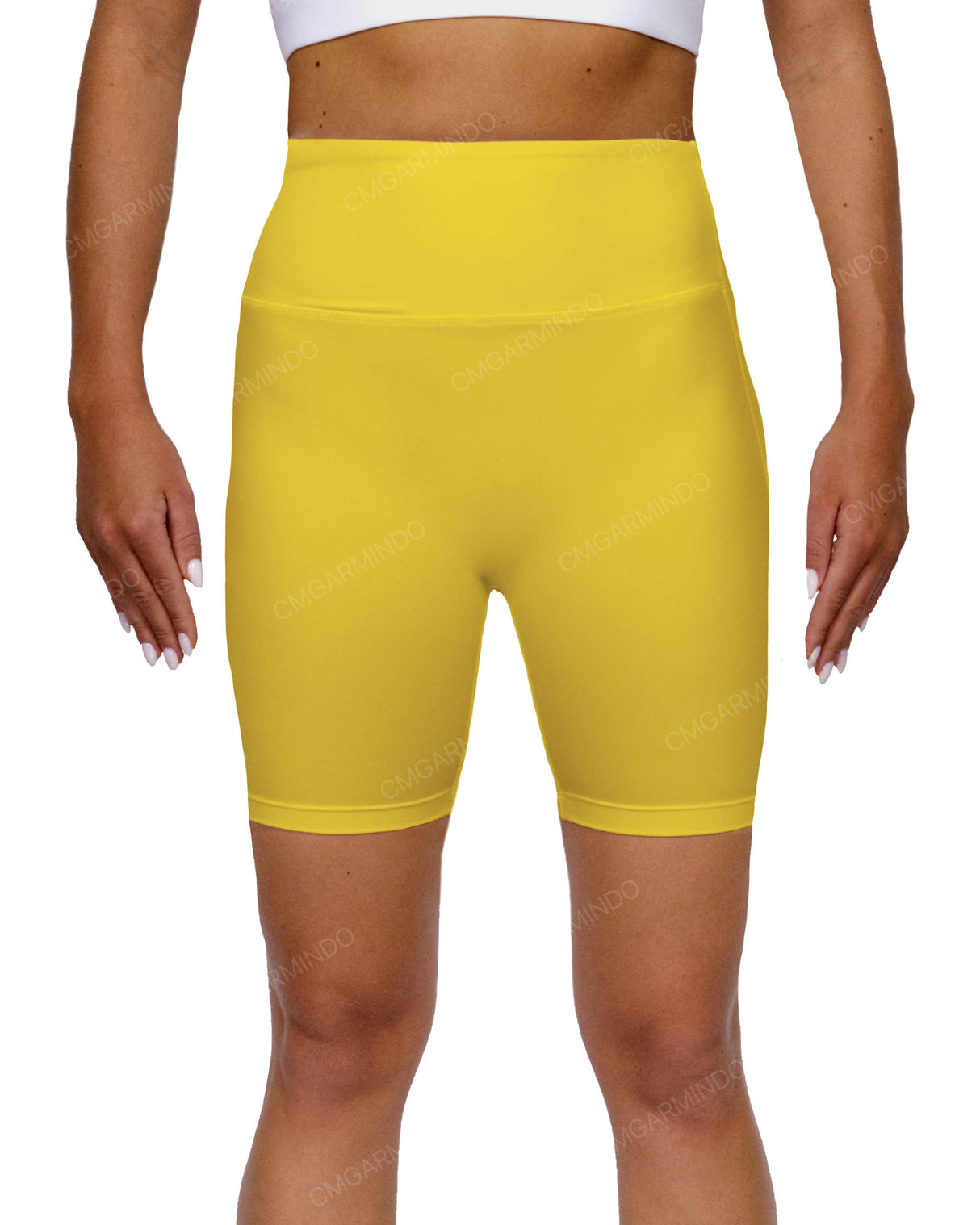 High Rise Deep V-Back Shorts