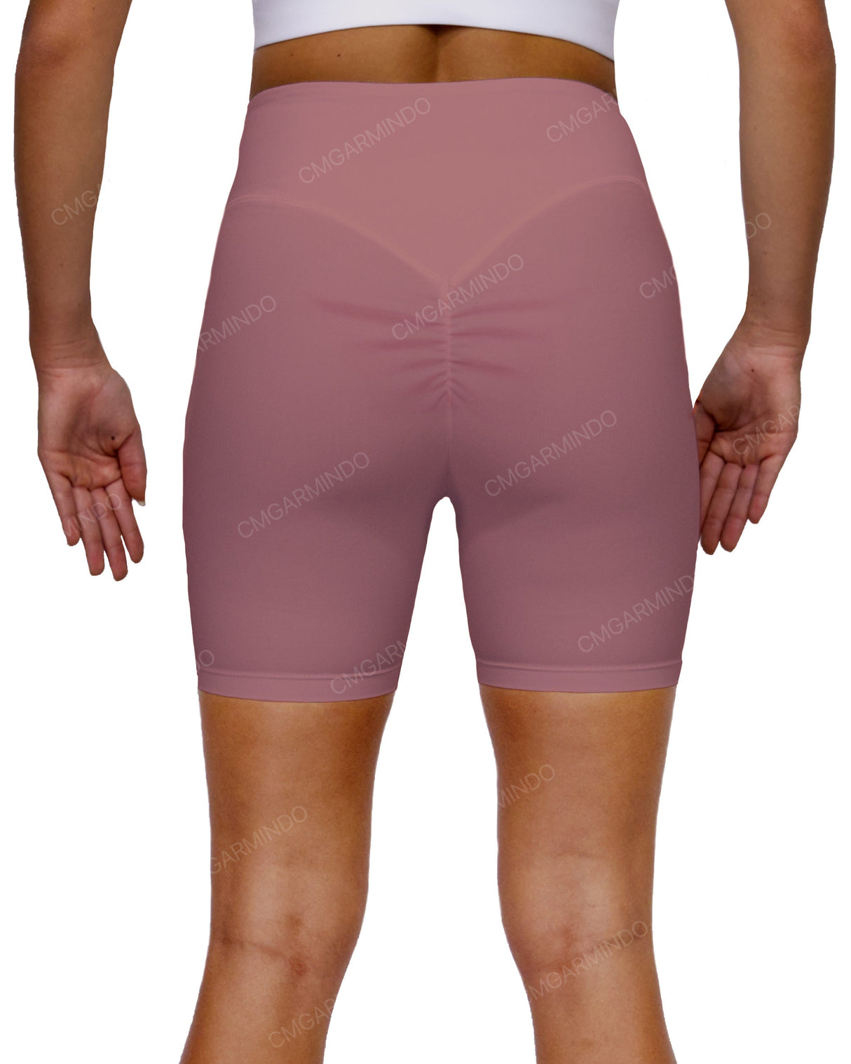 High Rise Deep V-Back Shorts
