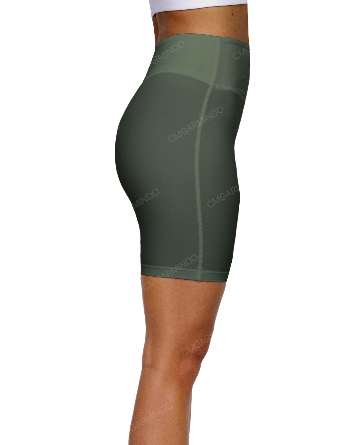 High Rise Deep V-Back Shorts