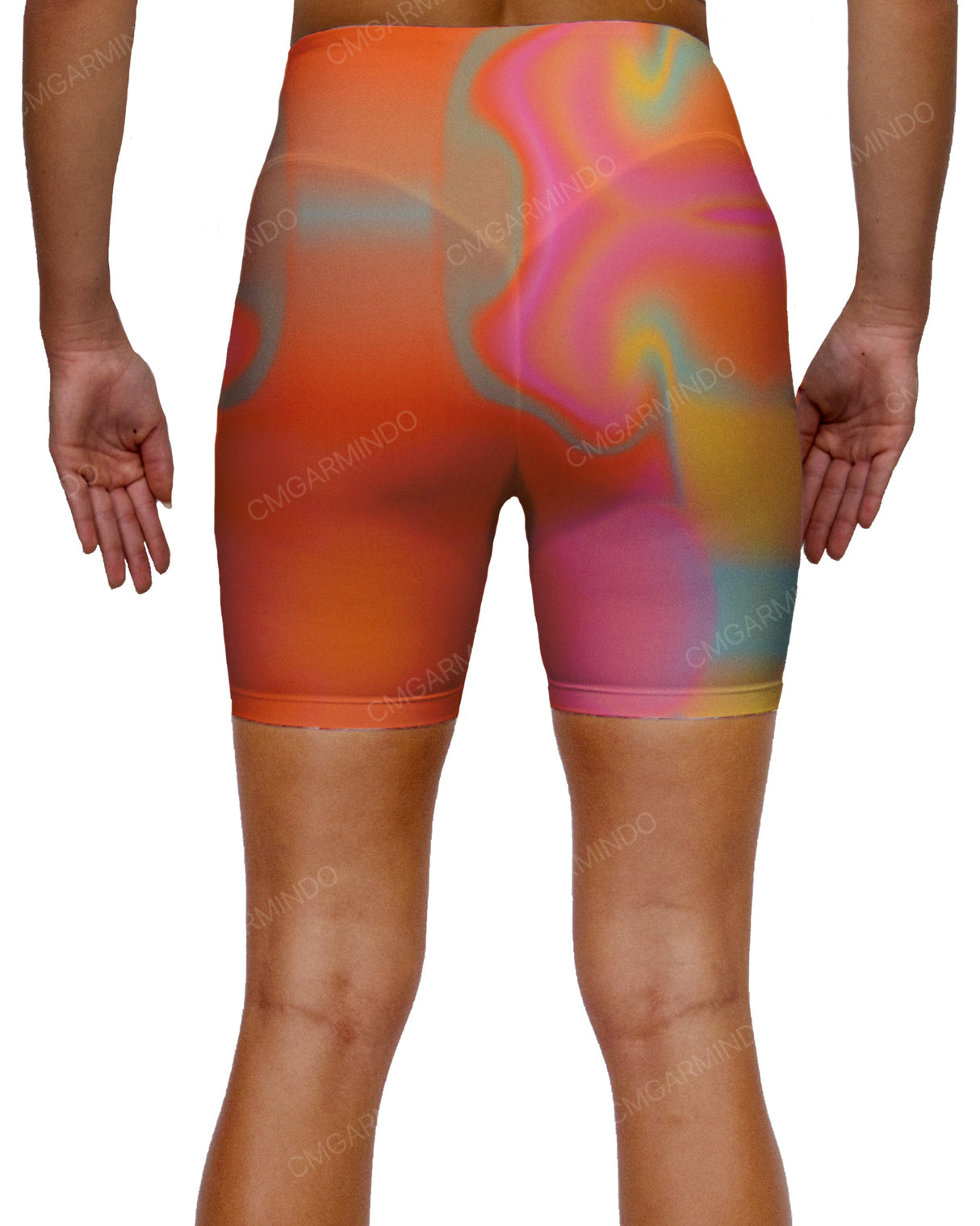High Rise Deep V-Back Shorts