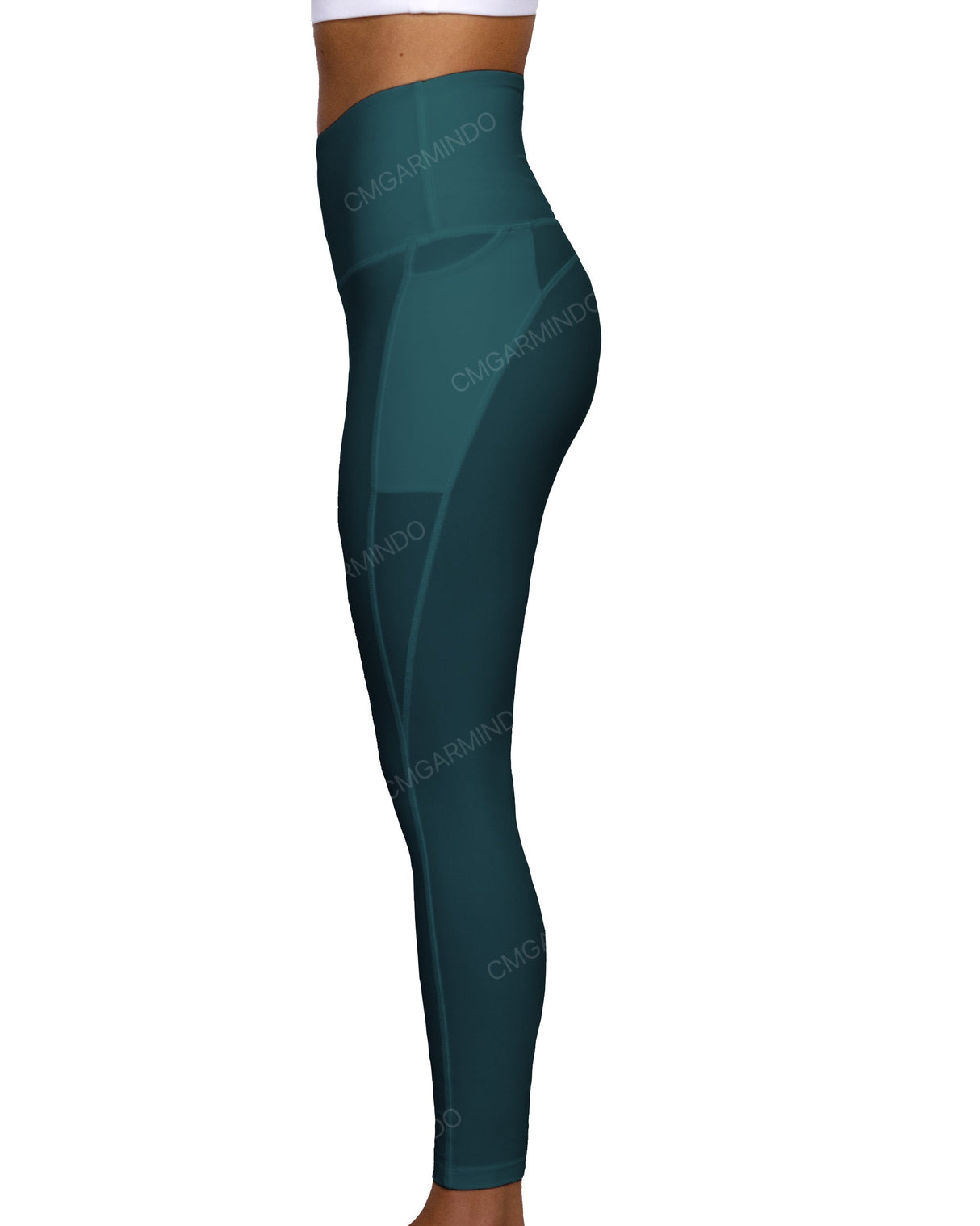 High Rise 7/8 Length Multipanel Leggings