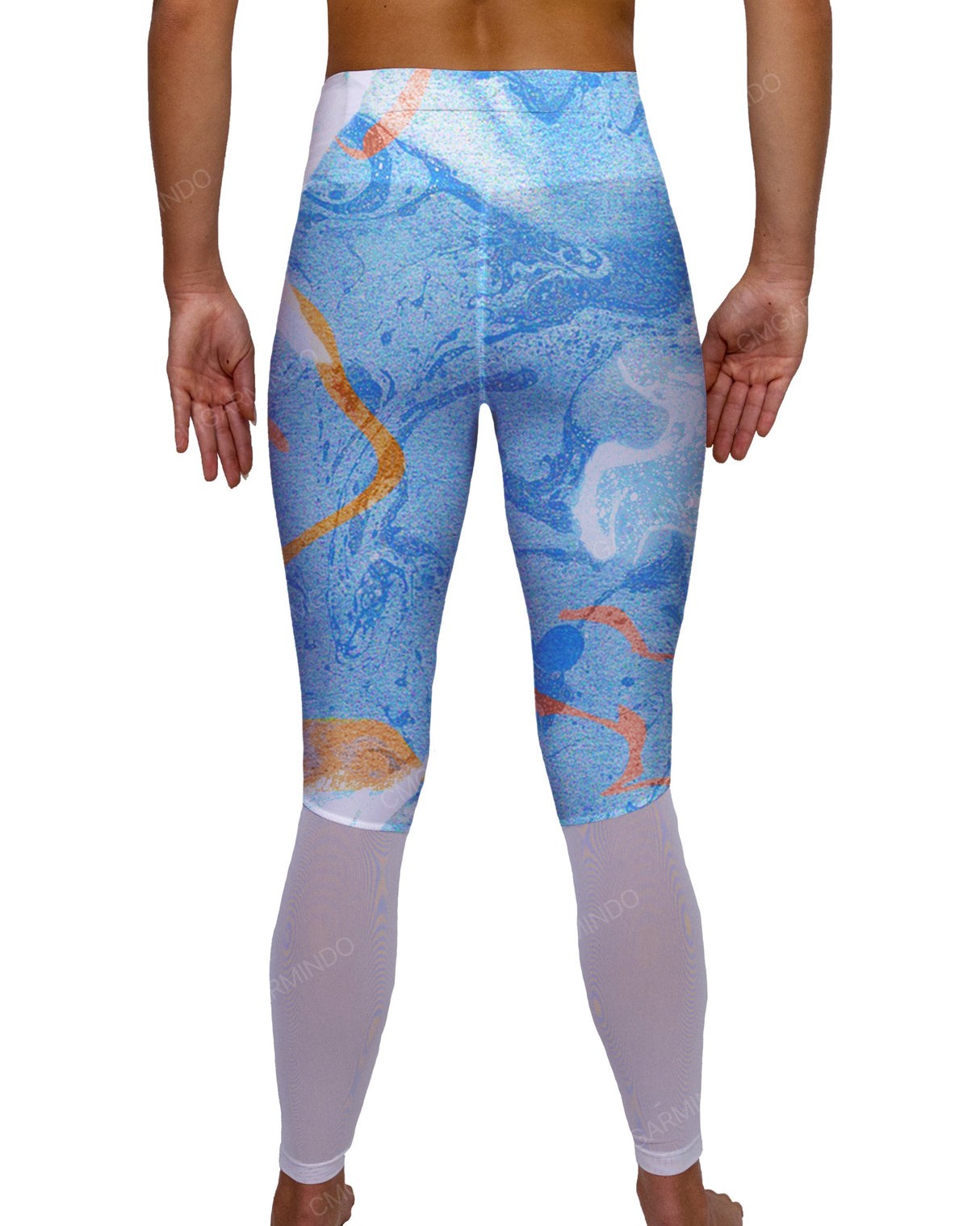 Mid Rise 7/8 Length Back Mesh Leggings