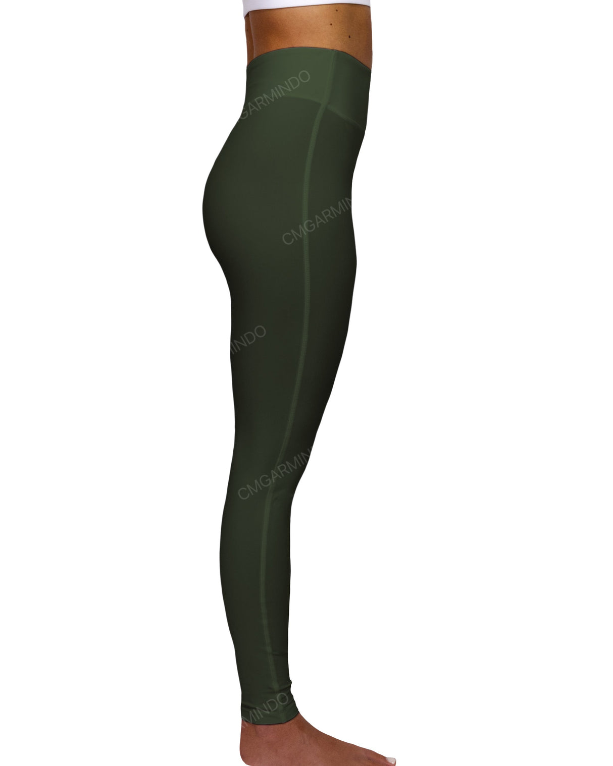 High Rise Deep V-Back Full Length Leggings