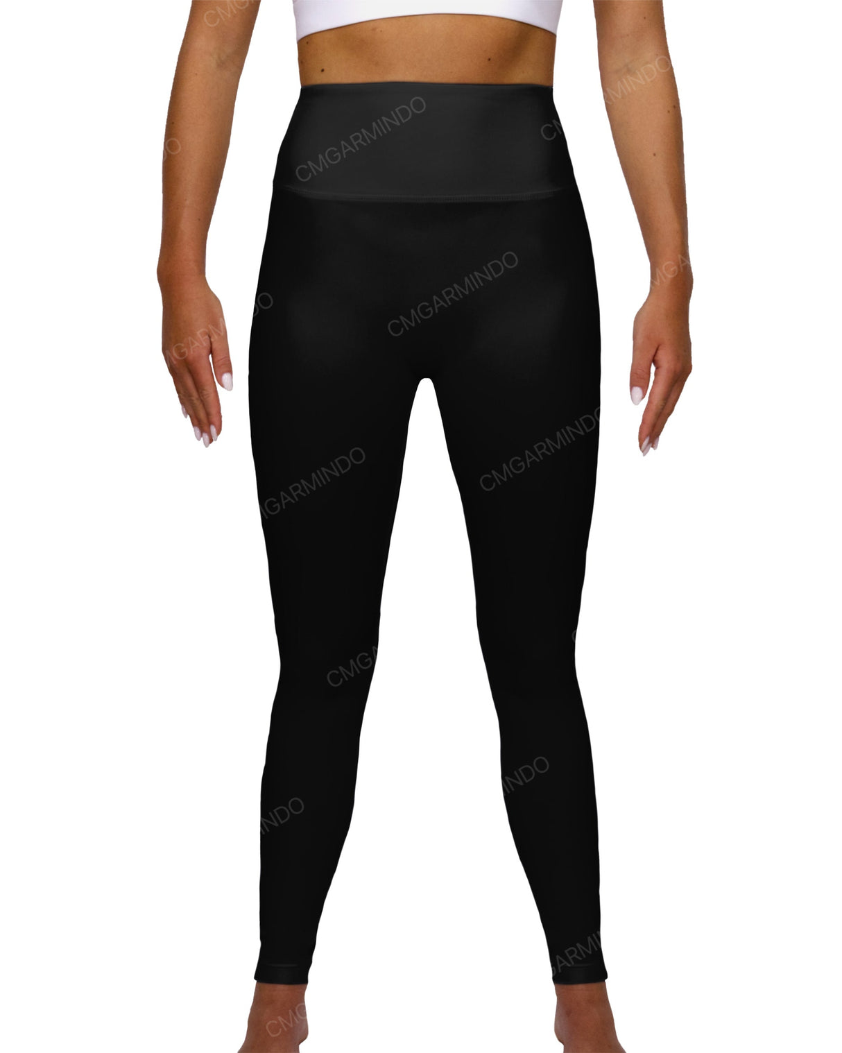 High Rise Deep V-Back Full Length Leggings