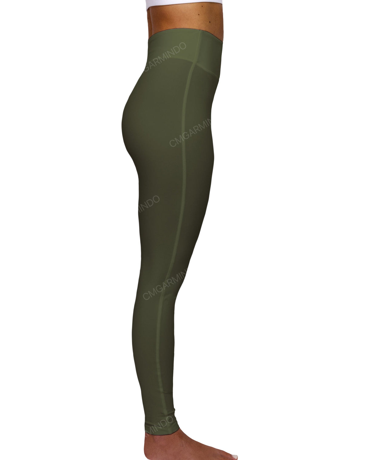 High Rise Deep V-Back Full Length Leggings