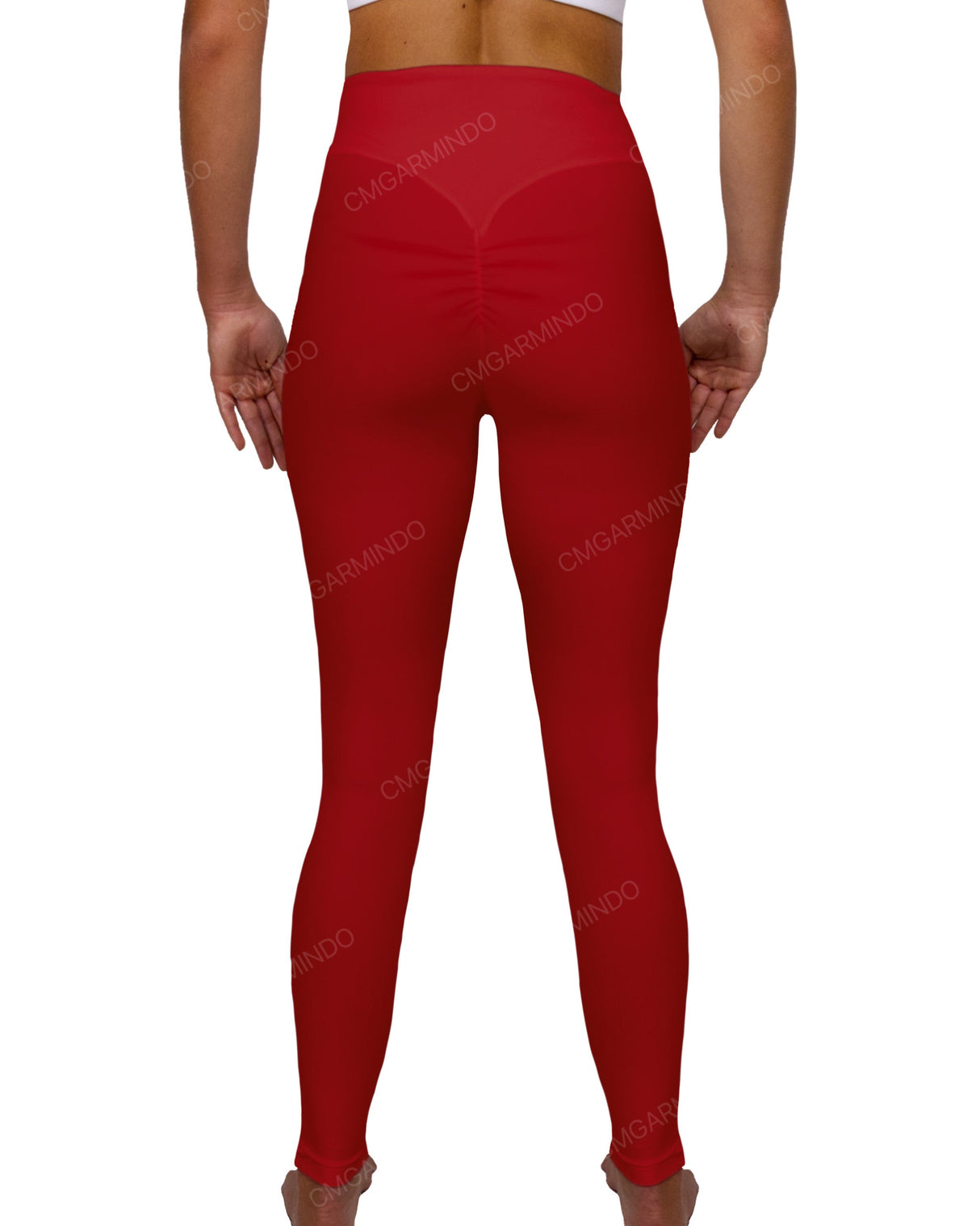 High Rise Deep V-Back Full Length Leggings