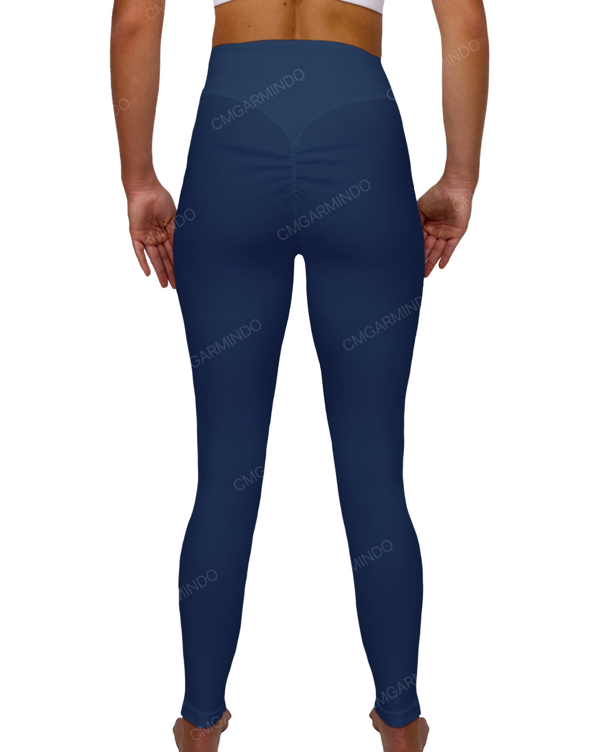 High Rise Deep V-Back Full Length Leggings